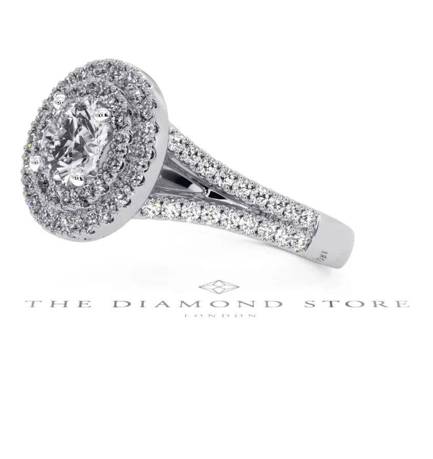 Camilla GIA Diamond Halo Engagement Ring in Platinum 1.65ct G/VS2 - Image 157