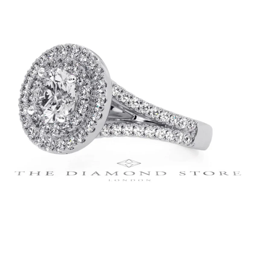 Camilla GIA Diamond Halo Engagement Ring in Platinum 1.65ct G/VS2 - Image 159