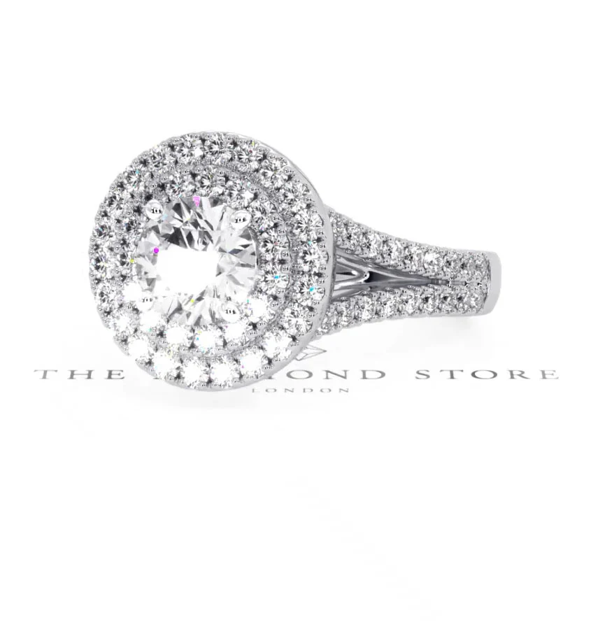 Camilla GIA Diamond Halo Engagement Ring in Platinum 1.65ct G/VS2 - Image 163