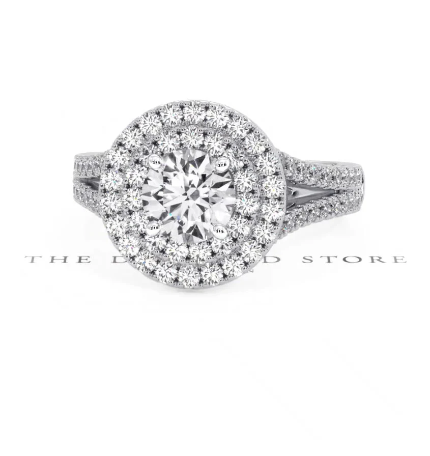Camilla GIA Diamond Halo Engagement Ring in Platinum 1.65ct G/VS2 - Image 166