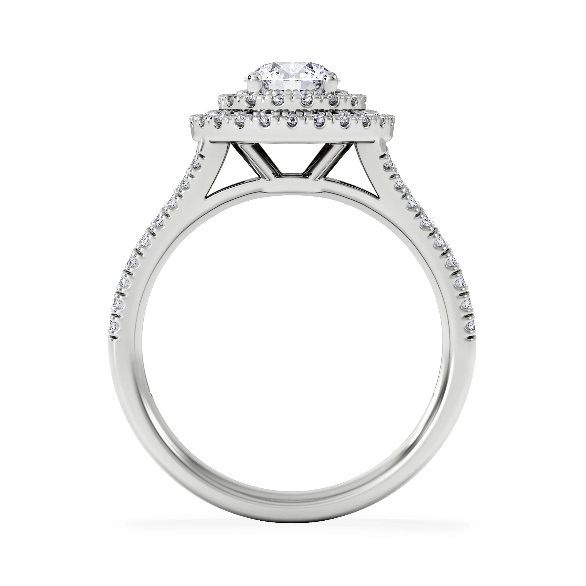 Camilla GIA Diamond Halo Engagement Ring in Platinum 1.65ct G/VS2 - Image 3