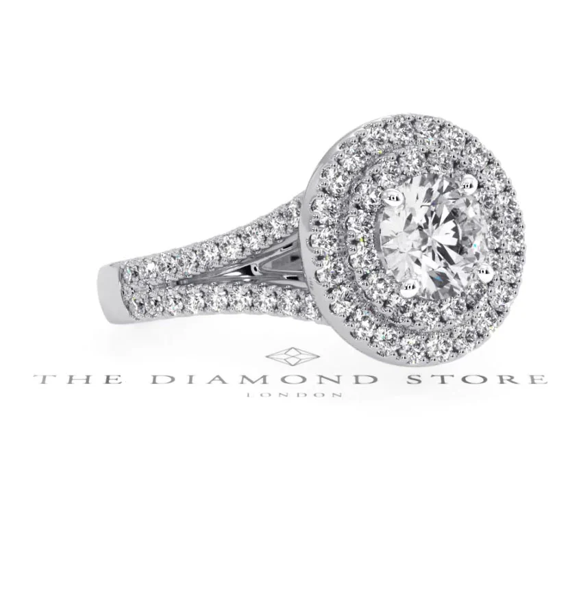 Camilla GIA Diamond Halo Engagement Ring in Platinum 1.65ct G/VS2 - Image 95