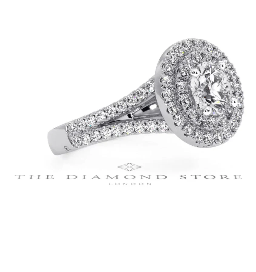 Camilla GIA Diamond Halo Engagement Ring in Platinum 1.65ct G/VS2 - Image 98
