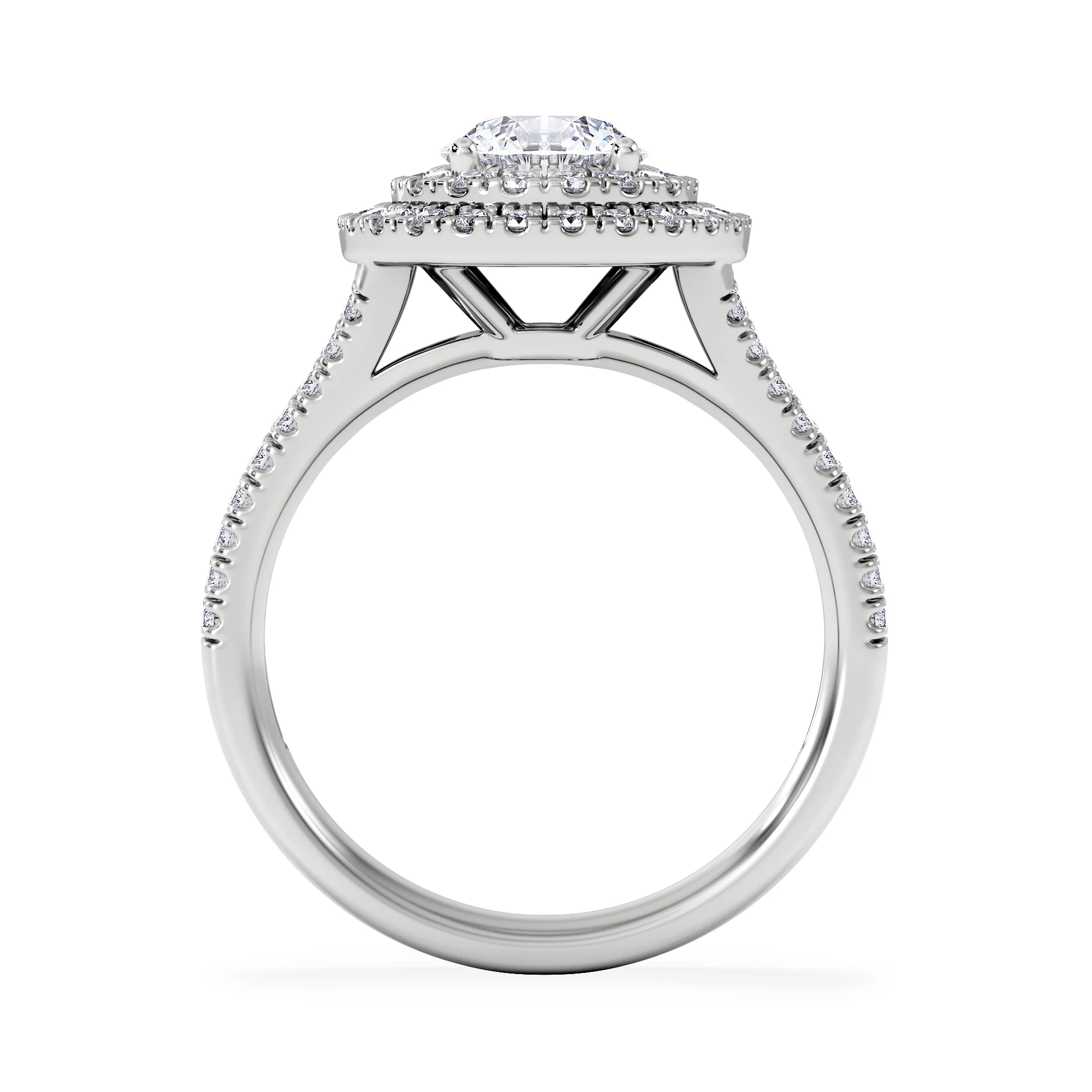 Camilla GIA Diamond Halo Engagement Ring in Platinum 2.15ct G/VS2 - Image 3