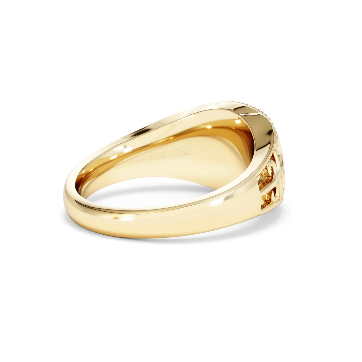 Capricorn Zodiac 0.01ct Lab Diamond Signet Ring in 18K Gold Vermeil - Image 36