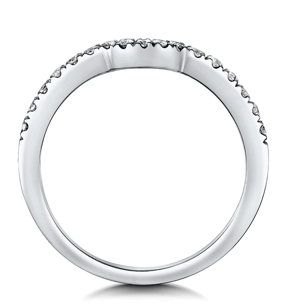 Carly Matching 2mm Wedding Band 0.25ct H/Si Diamonds in 18KW Gold - Image 3