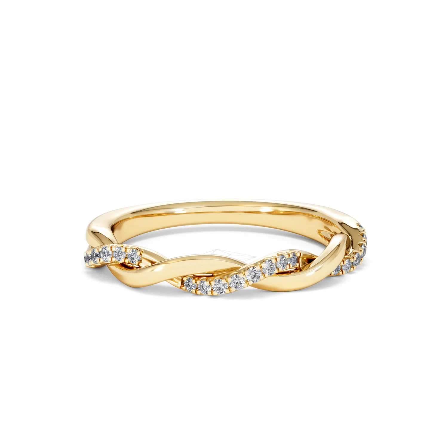 Celia Twist Half Band 0.15ct F/VS Round Cut Lab Diamond Eternity Ring in 18K Gold Vermeil - Image 10