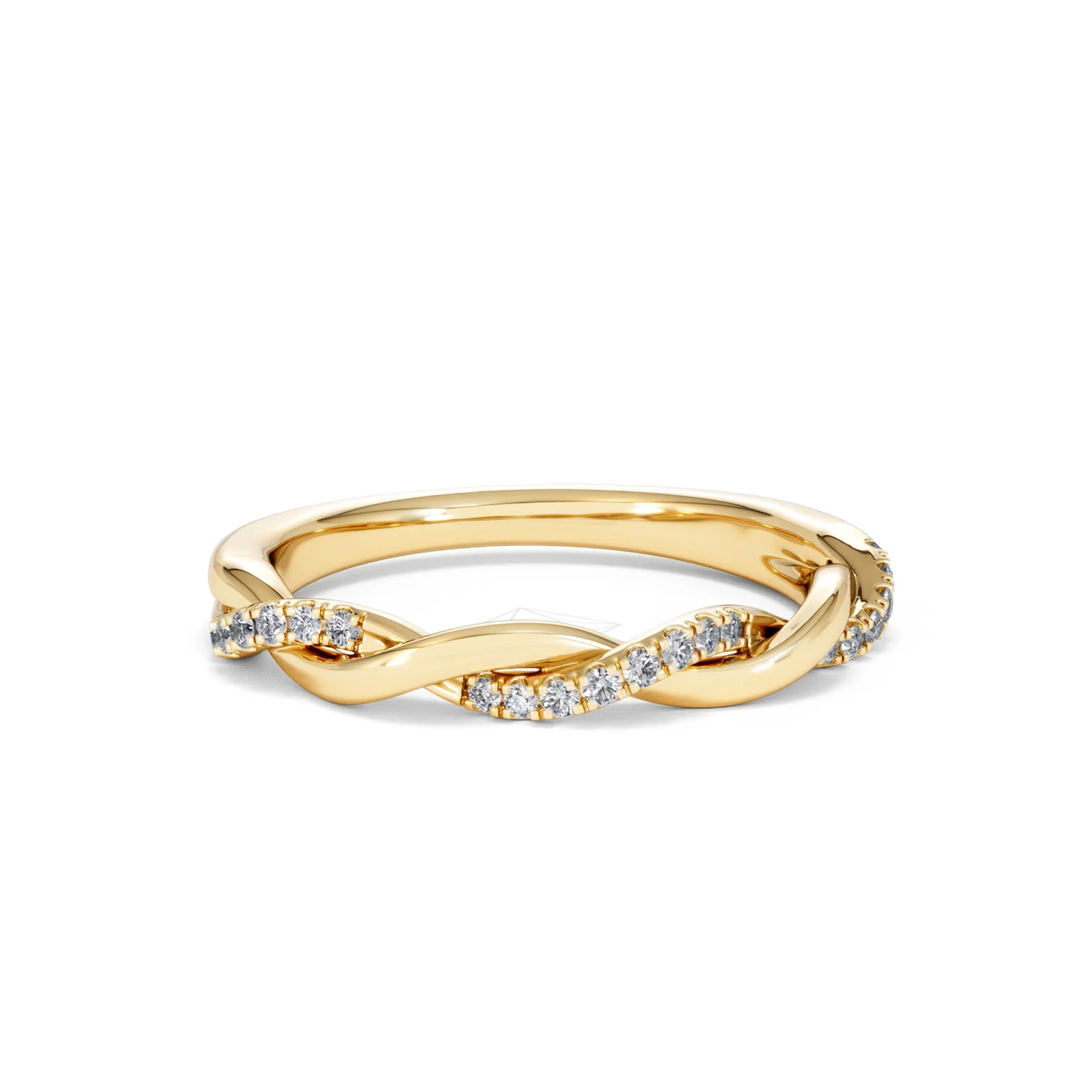 Celia Twist Half Band 0.15ct F/VS Round Cut Lab Diamond Eternity Ring in 18K Gold Vermeil - Image 11