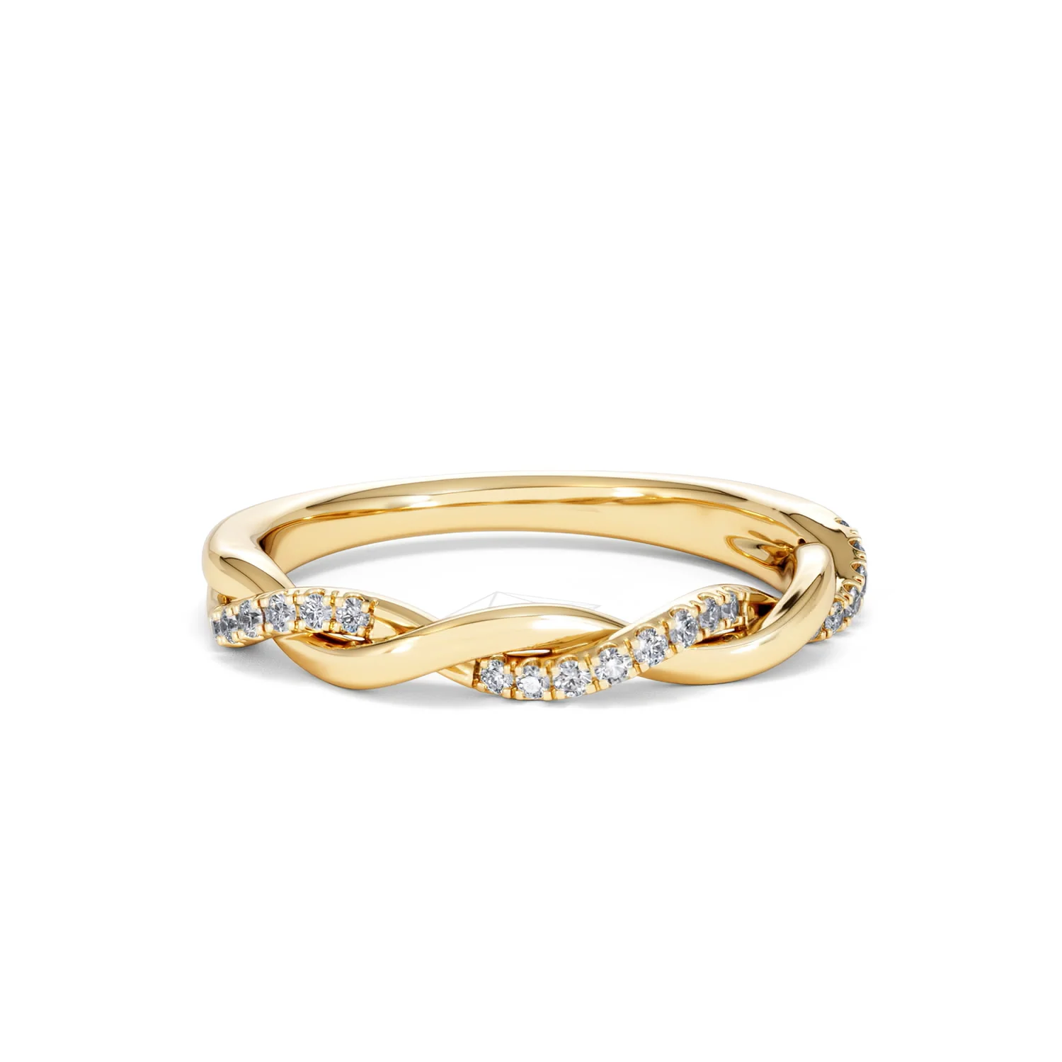 Celia Twist Half Band 0.15ct F/VS Round Cut Lab Diamond Eternity Ring in 18K Gold Vermeil - Image 12