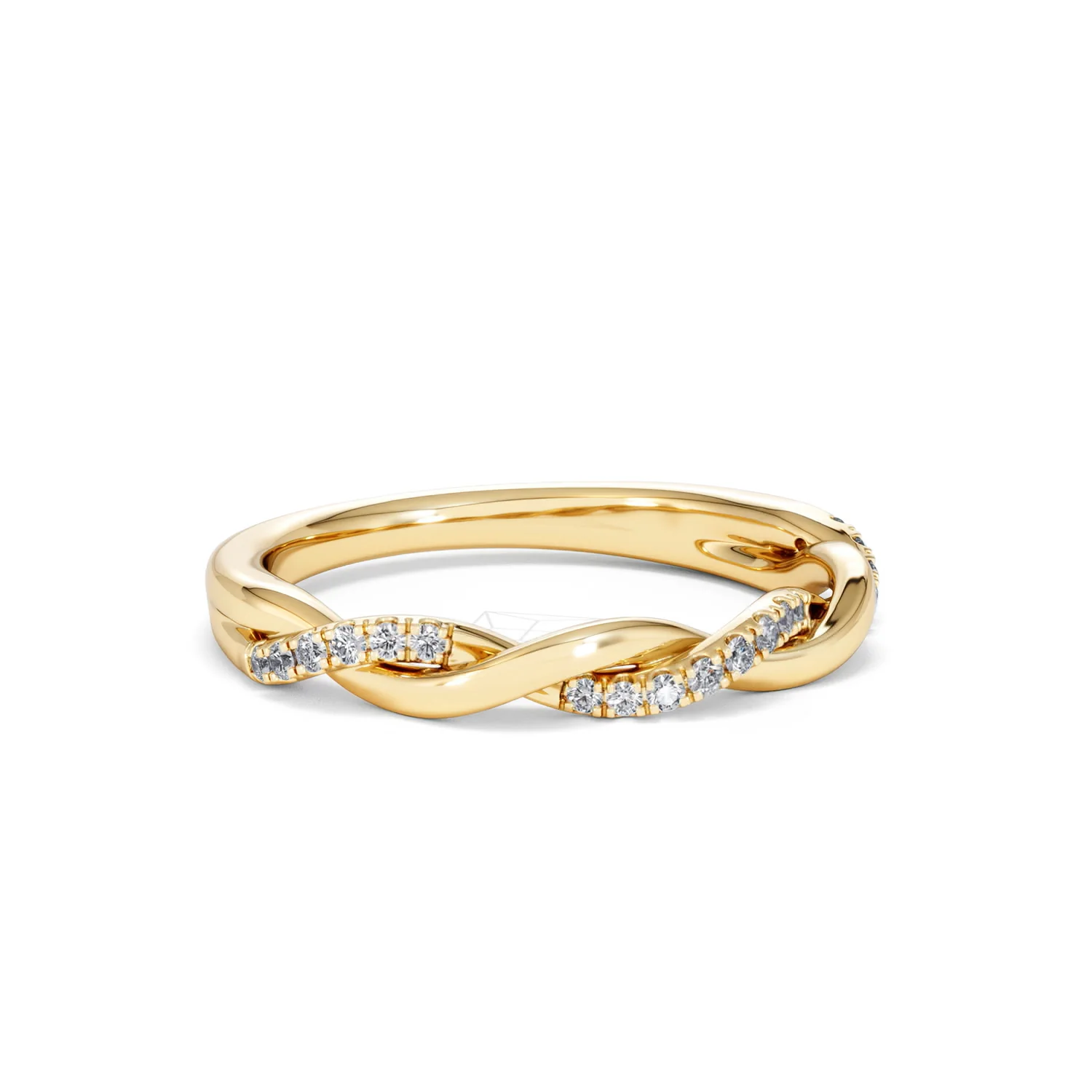 Celia Twist Half Band 0.15ct F/VS Round Cut Lab Diamond Eternity Ring in 18K Gold Vermeil - Image 15