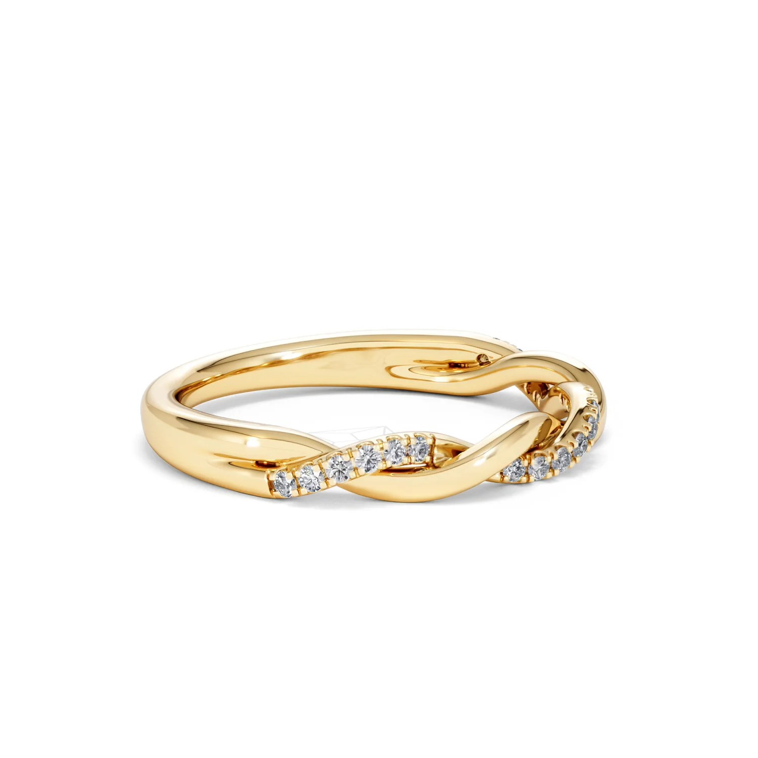 Celia Twist Half Band 0.15ct F/VS Round Cut Lab Diamond Eternity Ring in 18K Gold Vermeil - Image 22