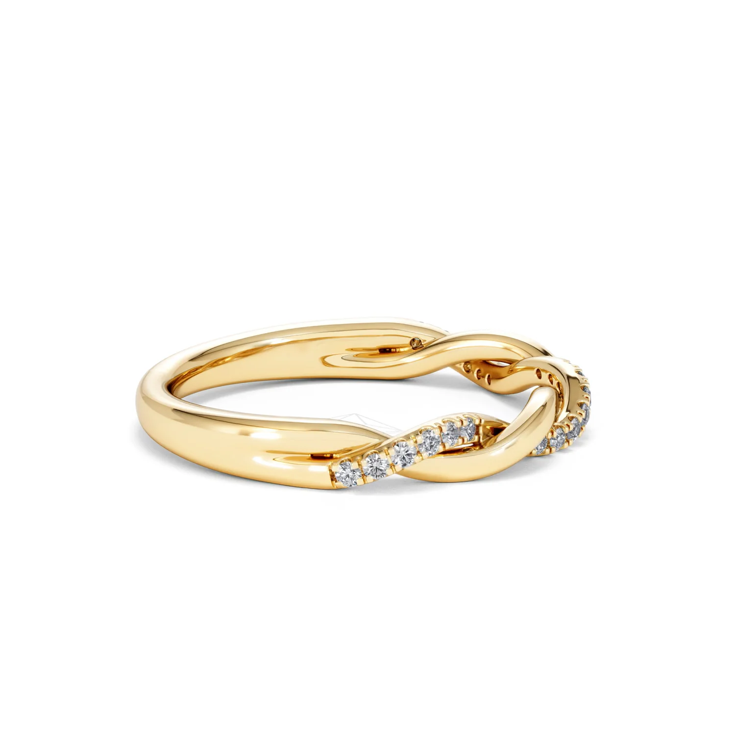 Celia Twist Half Band 0.15ct F/VS Round Cut Lab Diamond Eternity Ring in 18K Gold Vermeil - Image 26