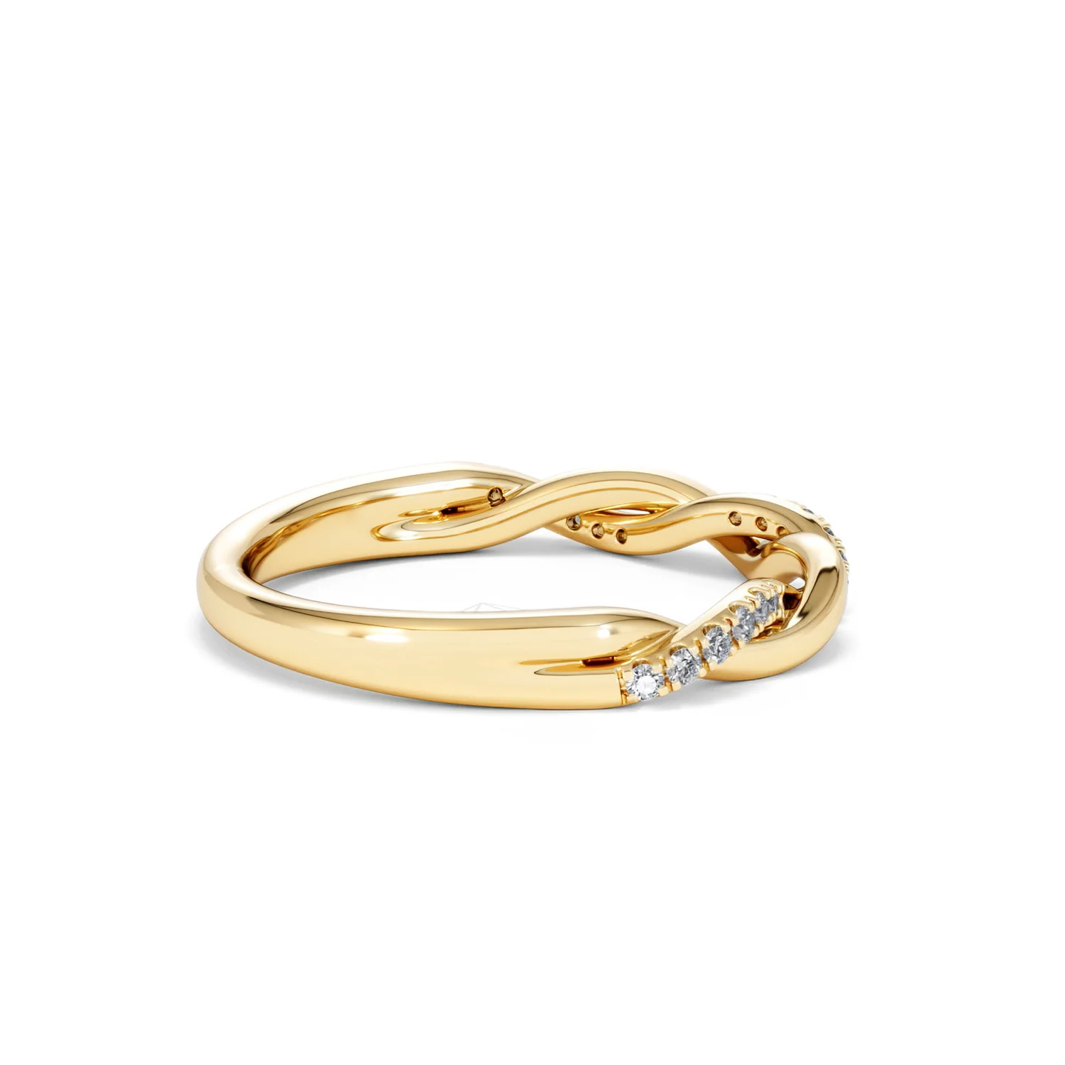 Celia Twist Half Band 0.15ct F/VS Round Cut Lab Diamond Eternity Ring in 18K Gold Vermeil - Image 31