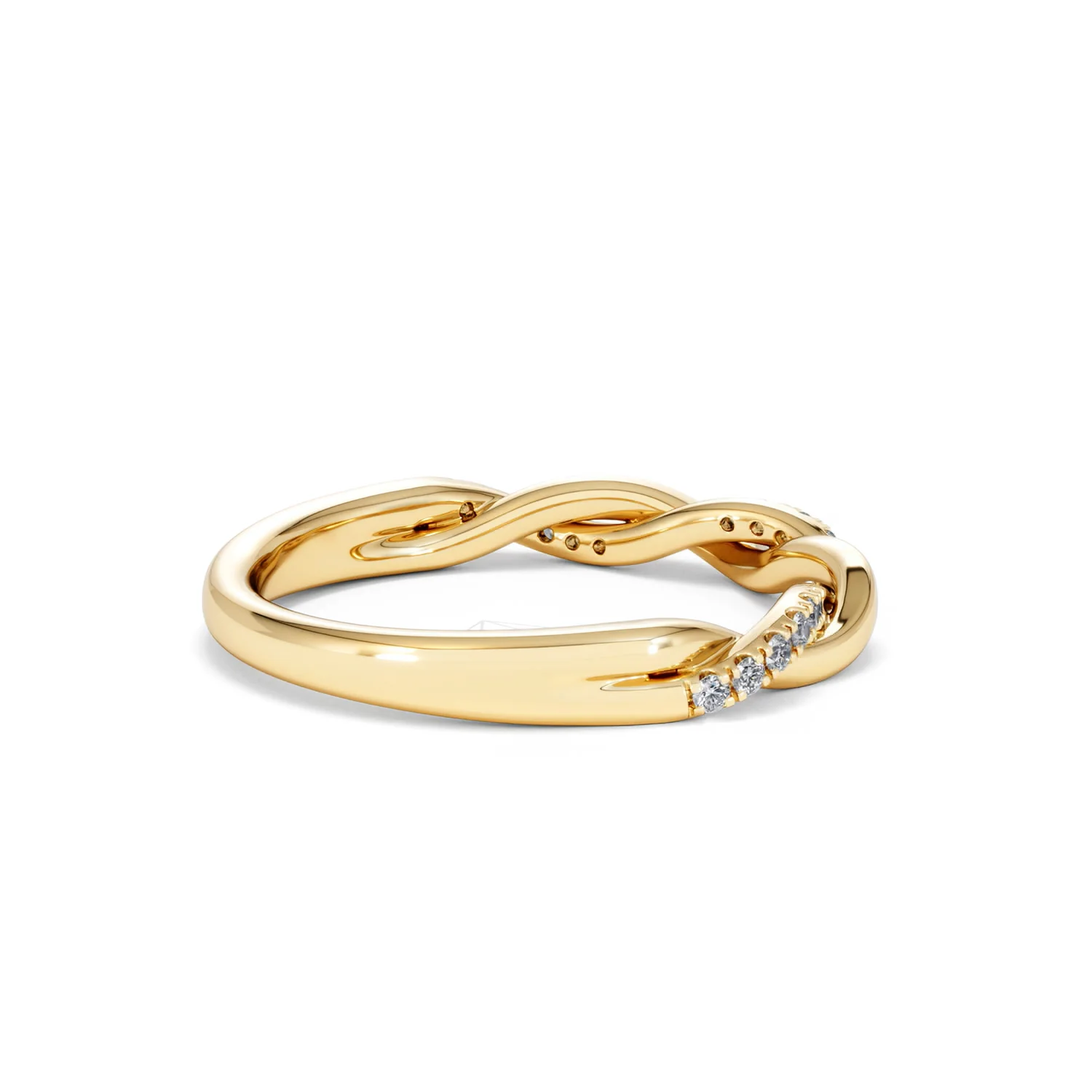 Celia Twist Half Band 0.15ct F/VS Round Cut Lab Diamond Eternity Ring in 18K Gold Vermeil - Image 33