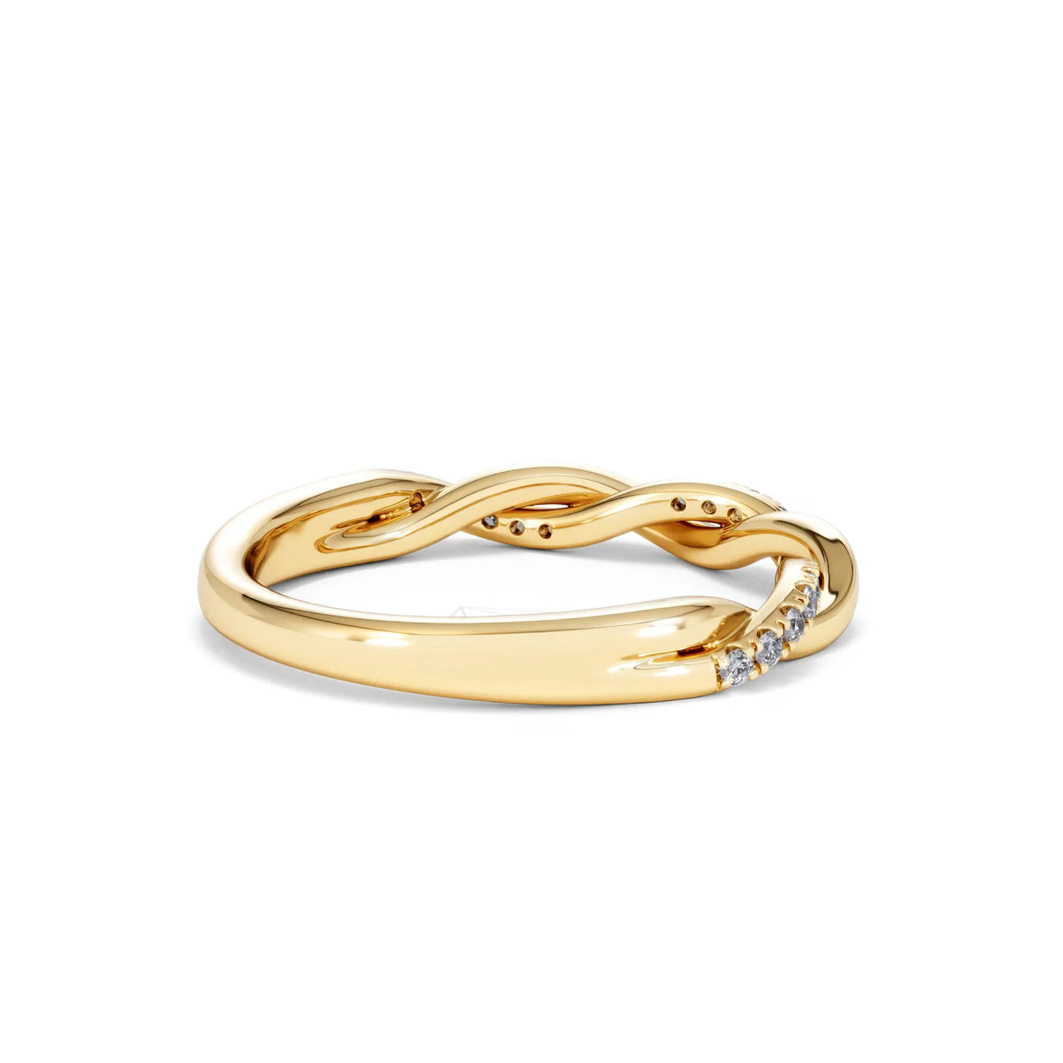 Celia Twist Half Band 0.15ct F/VS Round Cut Lab Diamond Eternity Ring in 18K Gold Vermeil - Image 35