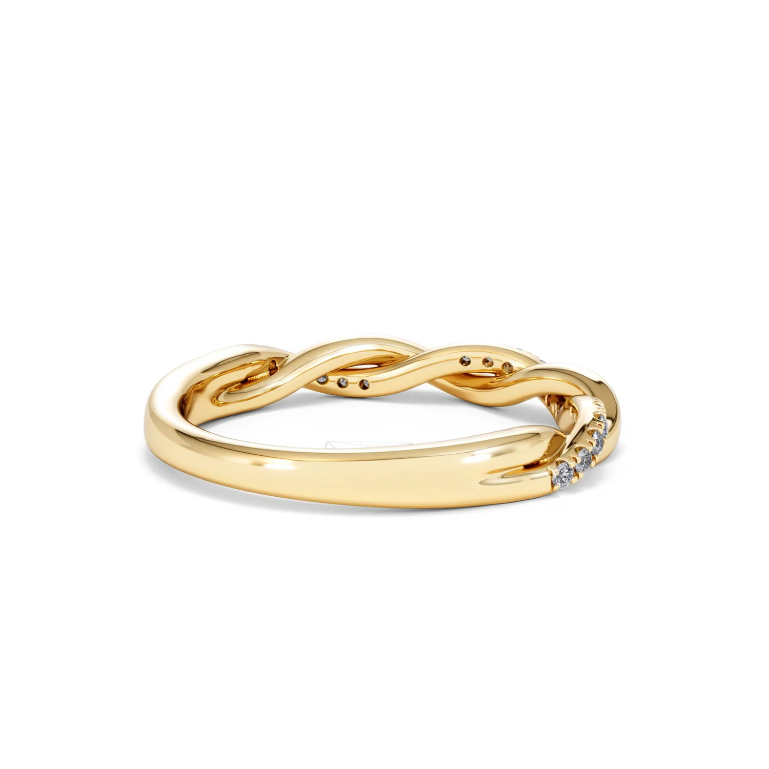 Celia Twist Half Band 0.15ct F/VS Round Cut Lab Diamond Eternity Ring in 18K Gold Vermeil - Image 37