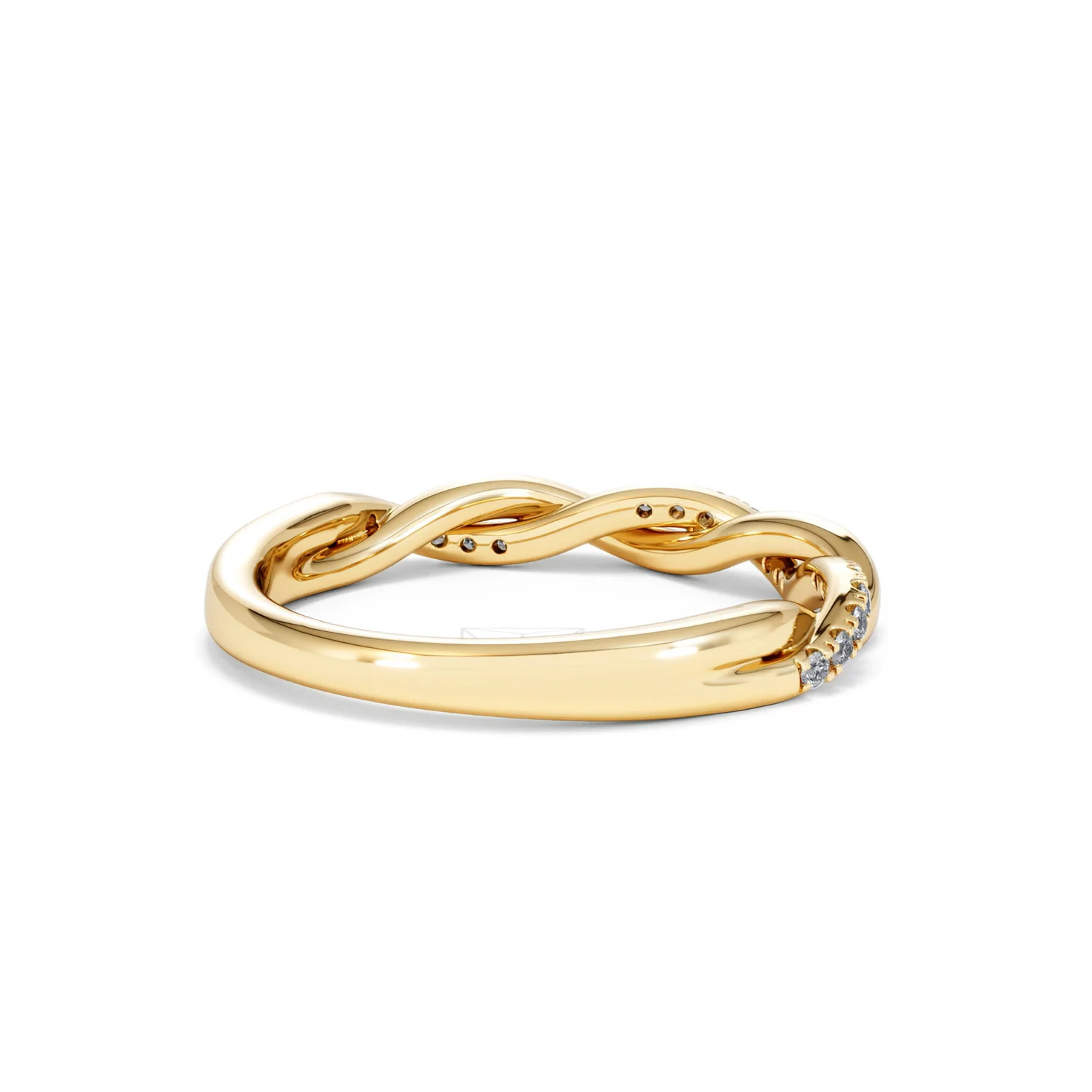 Celia Twist Half Band 0.15ct F/VS Round Cut Lab Diamond Eternity Ring in 18K Gold Vermeil - Image 38