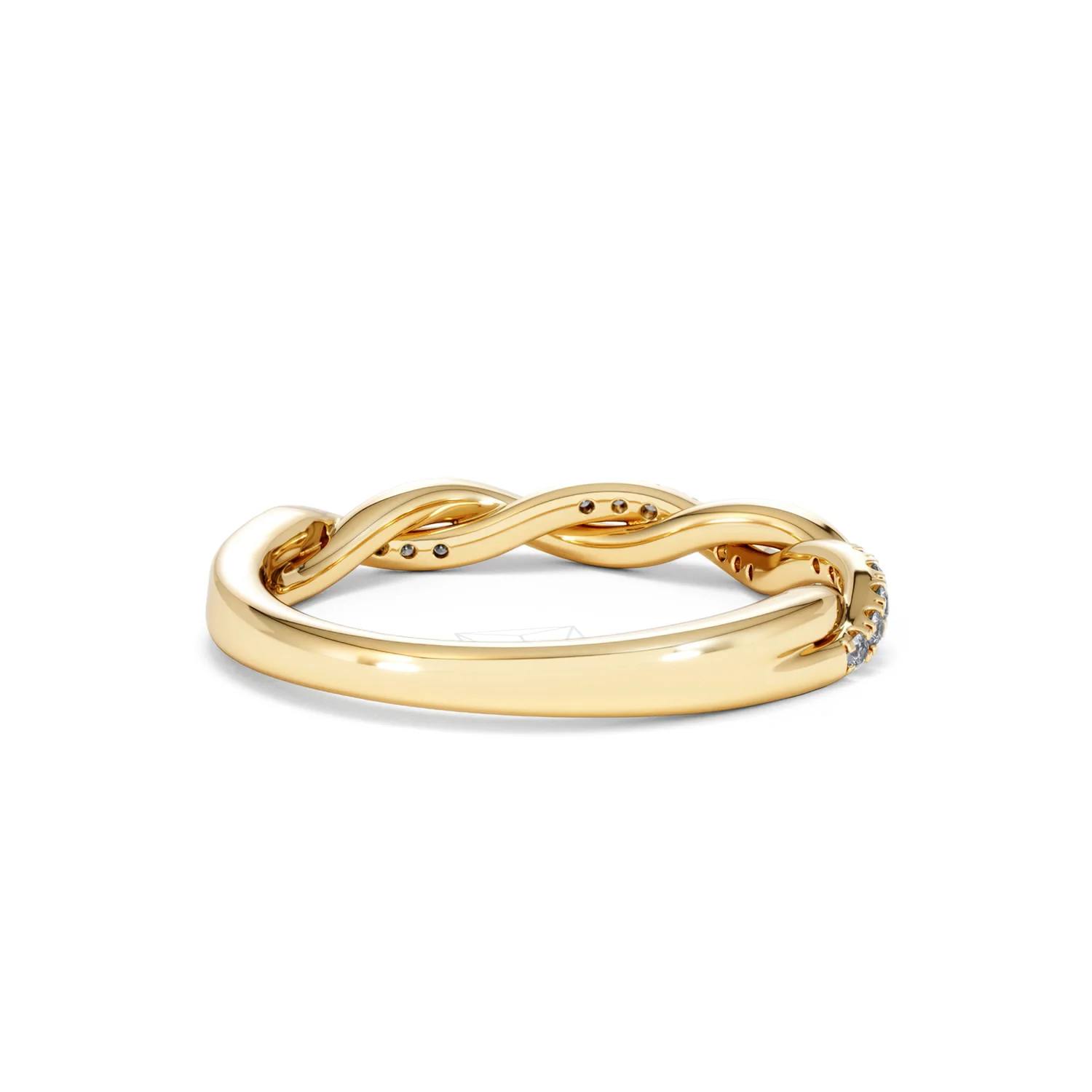 Celia Twist Half Band 0.15ct F/VS Round Cut Lab Diamond Eternity Ring in 18K Gold Vermeil - Image 41