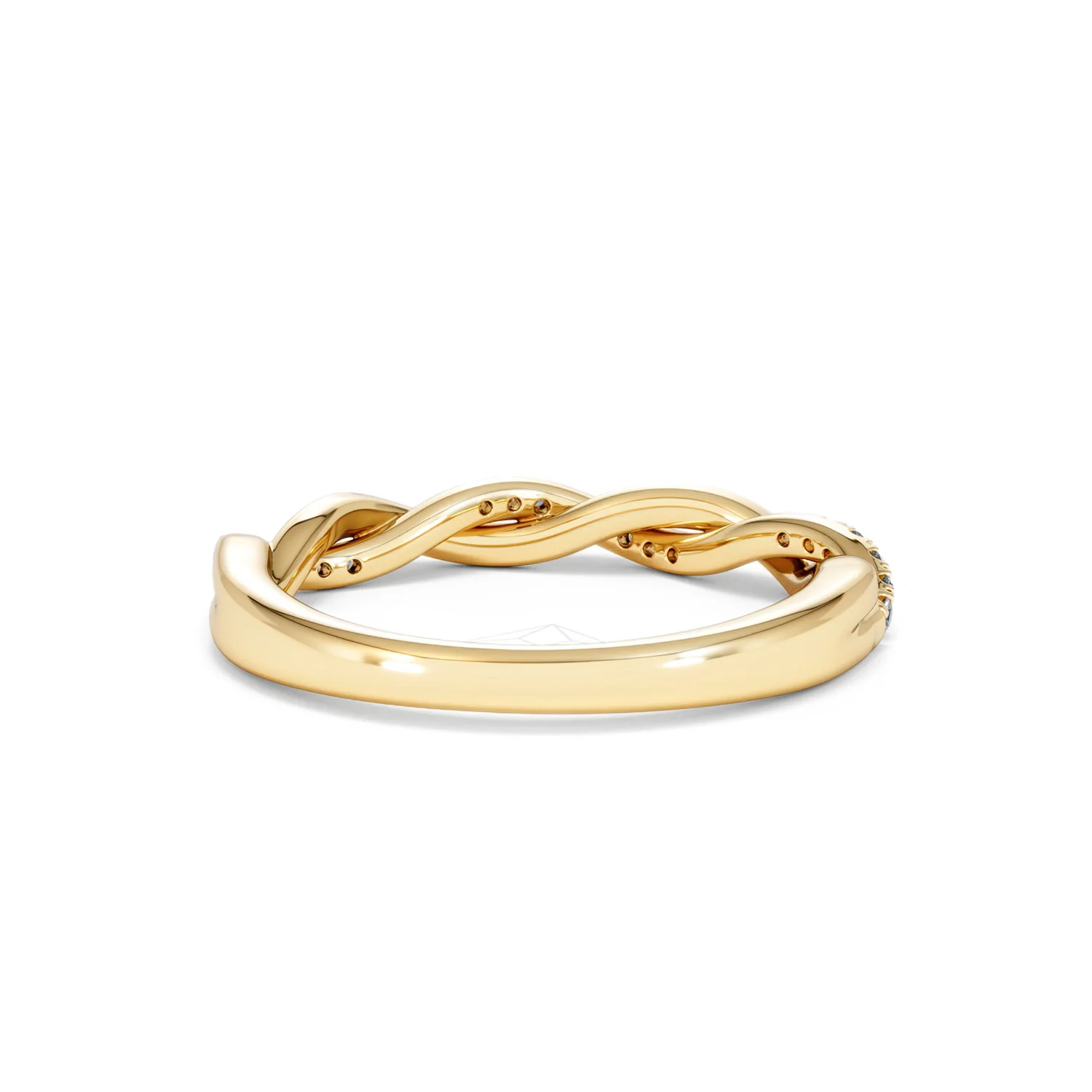 Celia Twist Half Band 0.15ct F/VS Round Cut Lab Diamond Eternity Ring in 18K Gold Vermeil - Image 46