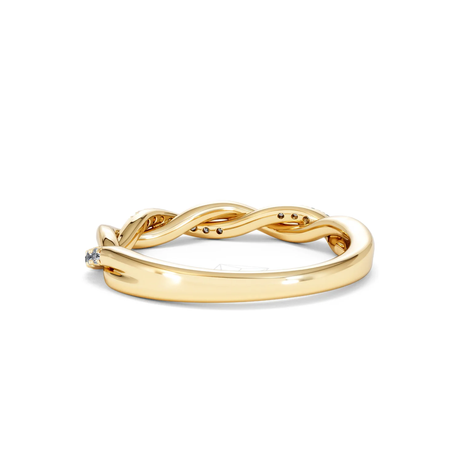 Celia Twist Half Band 0.15ct F/VS Round Cut Lab Diamond Eternity Ring in 18K Gold Vermeil - Image 54
