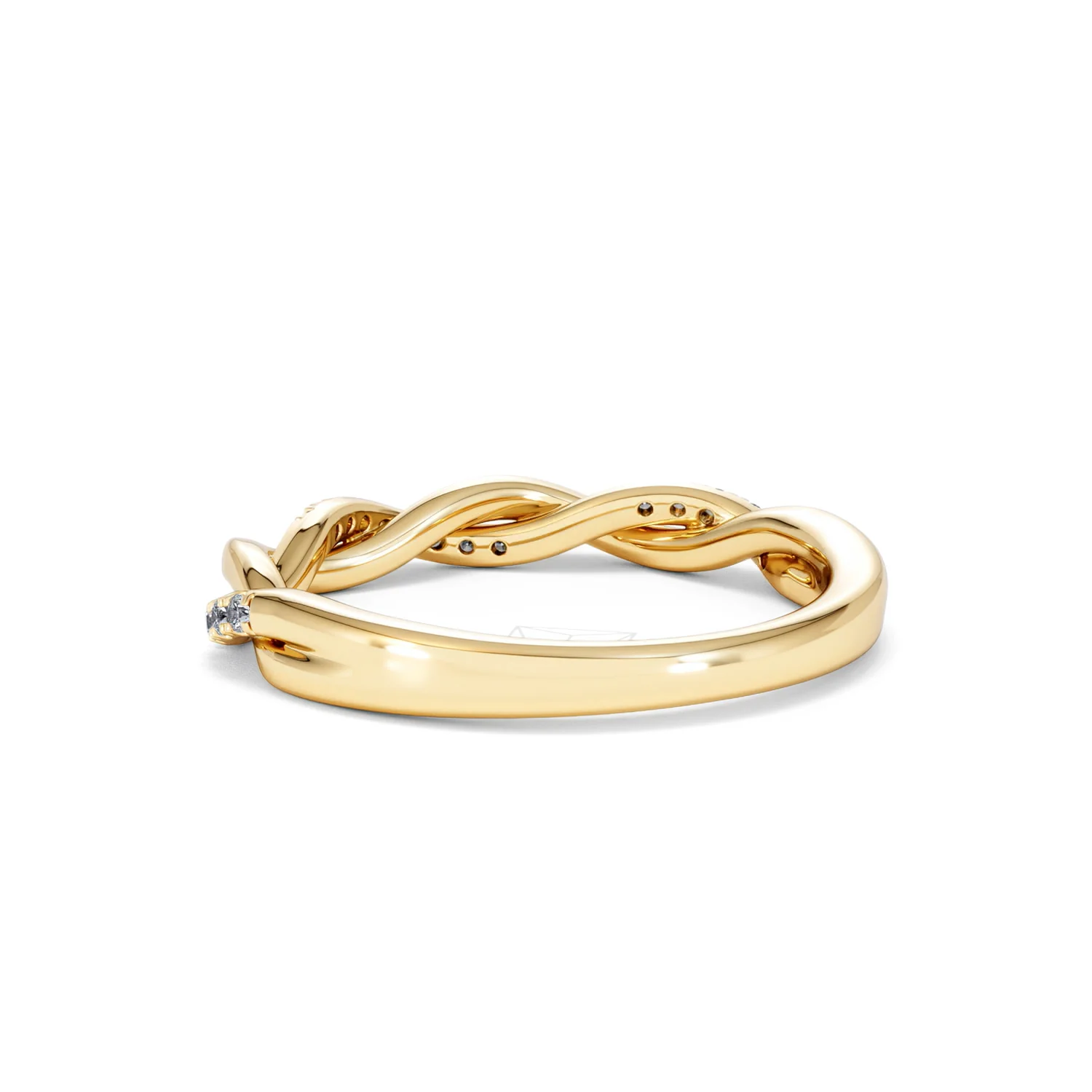 Celia Twist Half Band 0.15ct F/VS Round Cut Lab Diamond Eternity Ring in 18K Gold Vermeil - Image 55