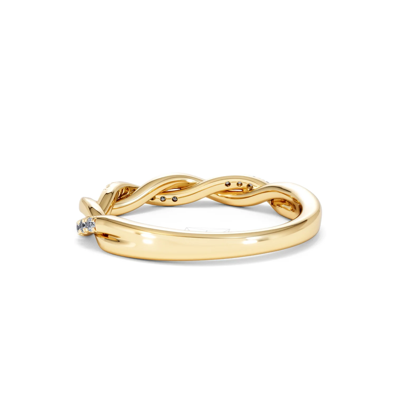 Celia Twist Half Band 0.15ct F/VS Round Cut Lab Diamond Eternity Ring in 18K Gold Vermeil - Image 56