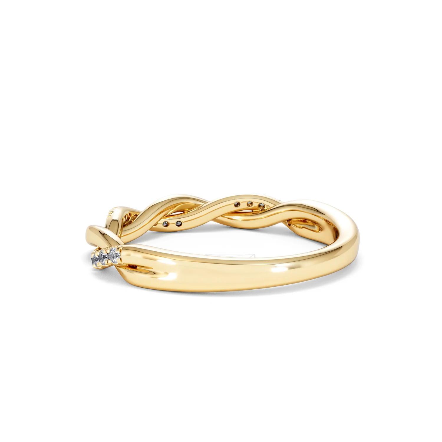 Celia Twist Half Band 0.15ct F/VS Round Cut Lab Diamond Eternity Ring in 18K Gold Vermeil - Image 58