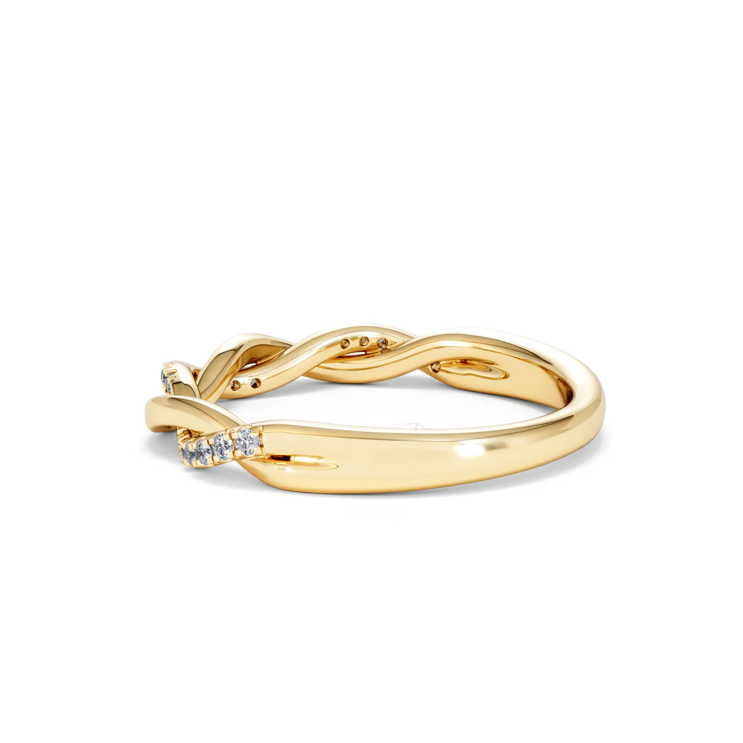 Celia Twist Half Band 0.15ct F/VS Round Cut Lab Diamond Eternity Ring in 18K Gold Vermeil - Image 62