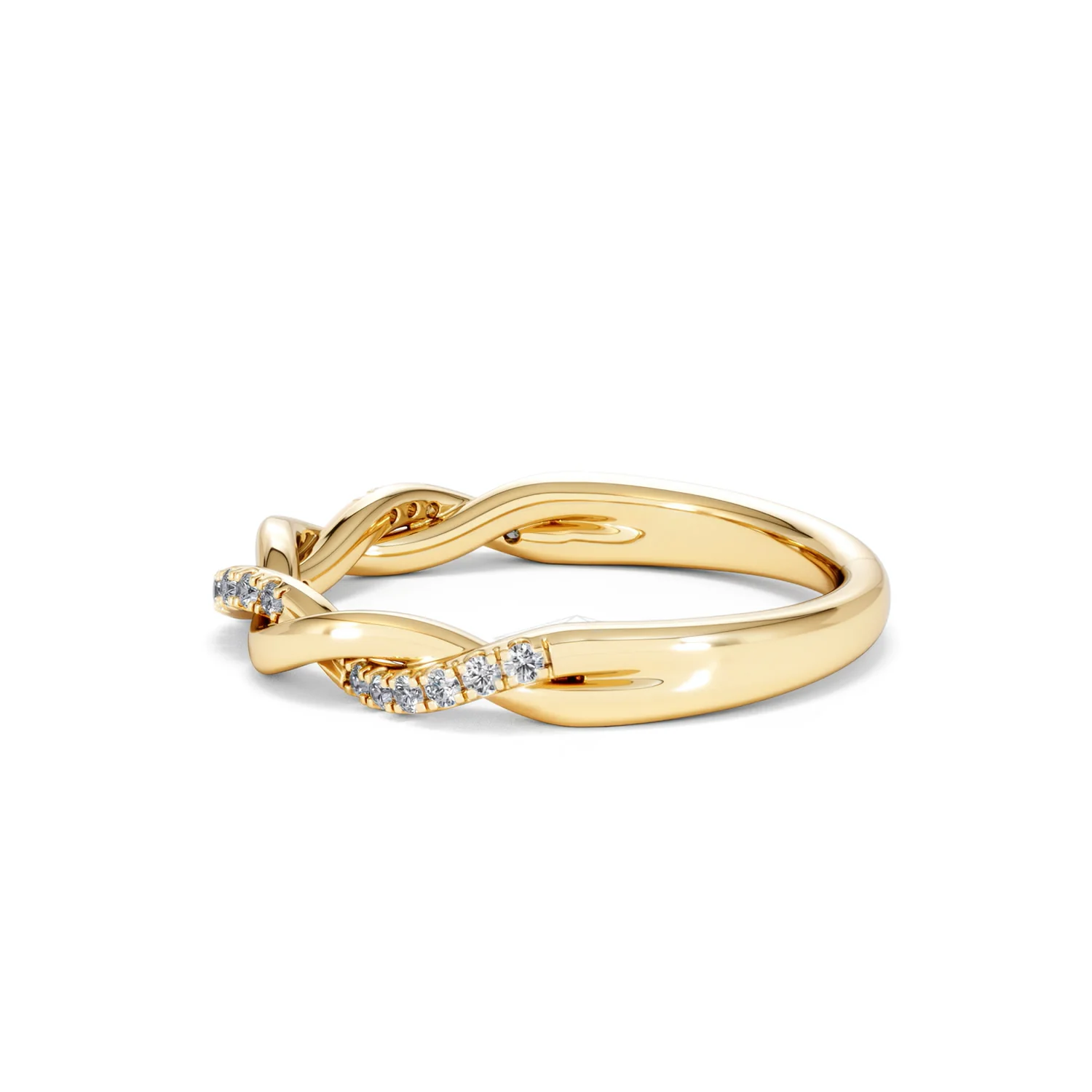 Celia Twist Half Band 0.15ct F/VS Round Cut Lab Diamond Eternity Ring in 18K Gold Vermeil - Image 68