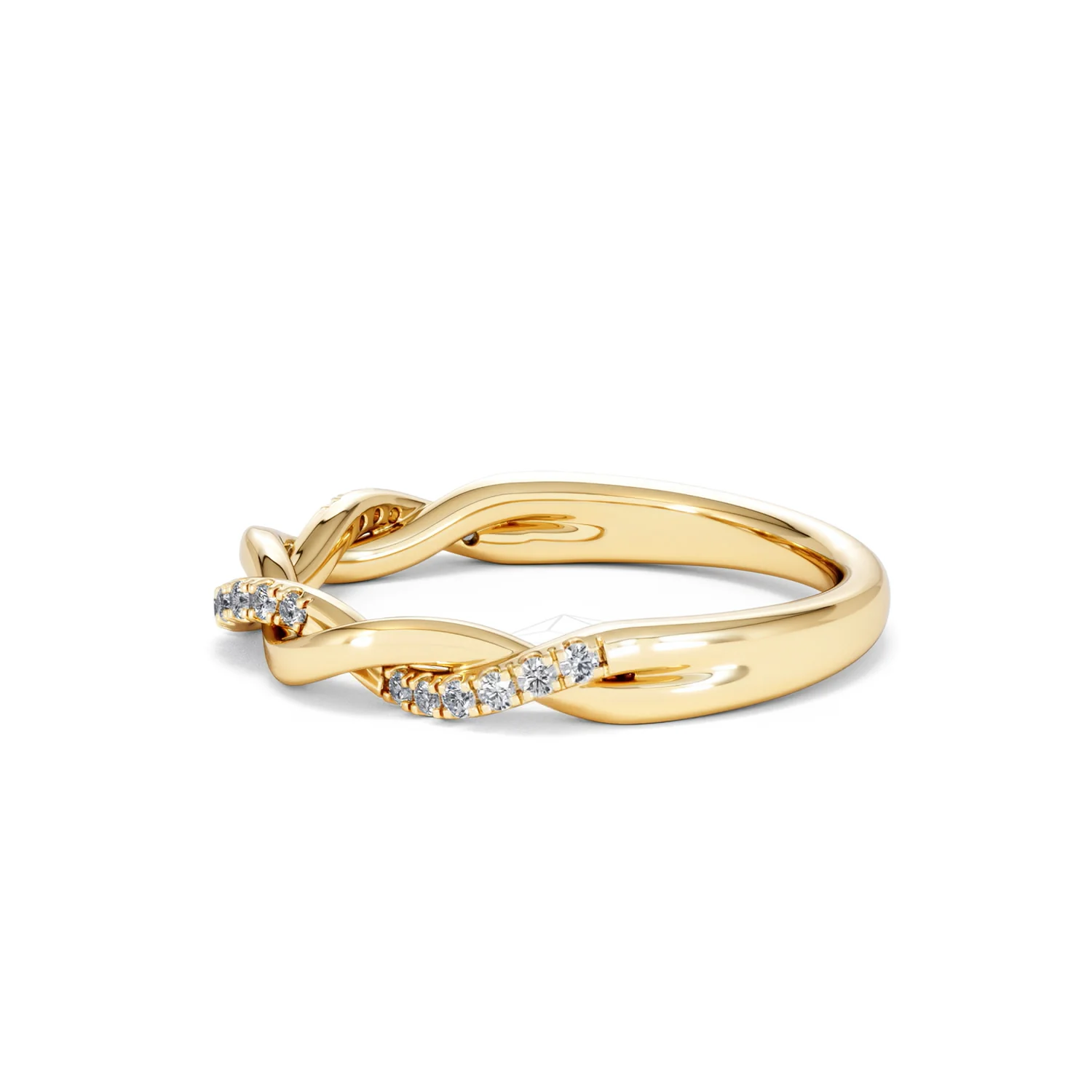 Celia Twist Half Band 0.15ct F/VS Round Cut Lab Diamond Eternity Ring in 18K Gold Vermeil - Image 70
