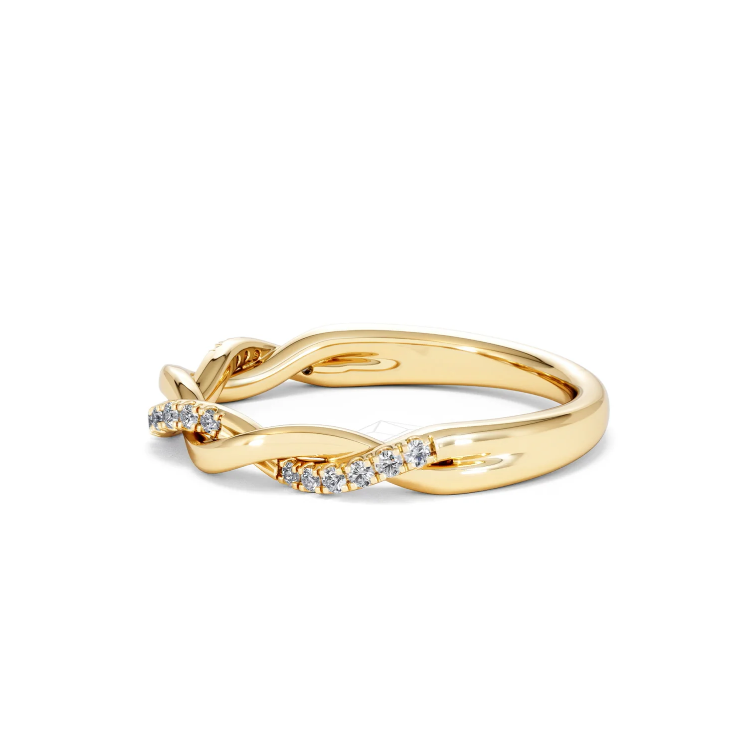 Celia Twist Half Band 0.15ct F/VS Round Cut Lab Diamond Eternity Ring in 18K Gold Vermeil - Image 71