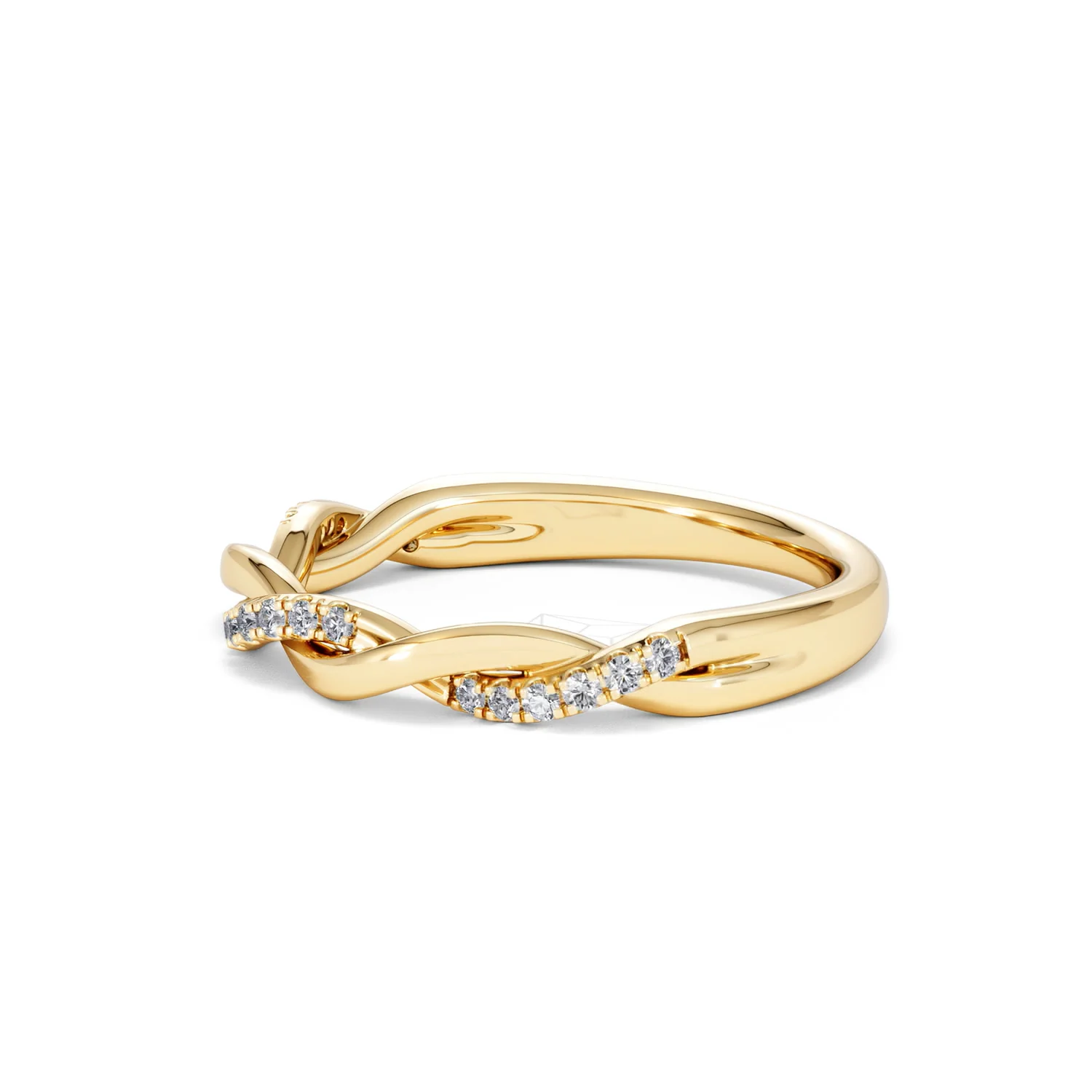 Celia Twist Half Band 0.15ct F/VS Round Cut Lab Diamond Eternity Ring in 18K Gold Vermeil - Image 73
