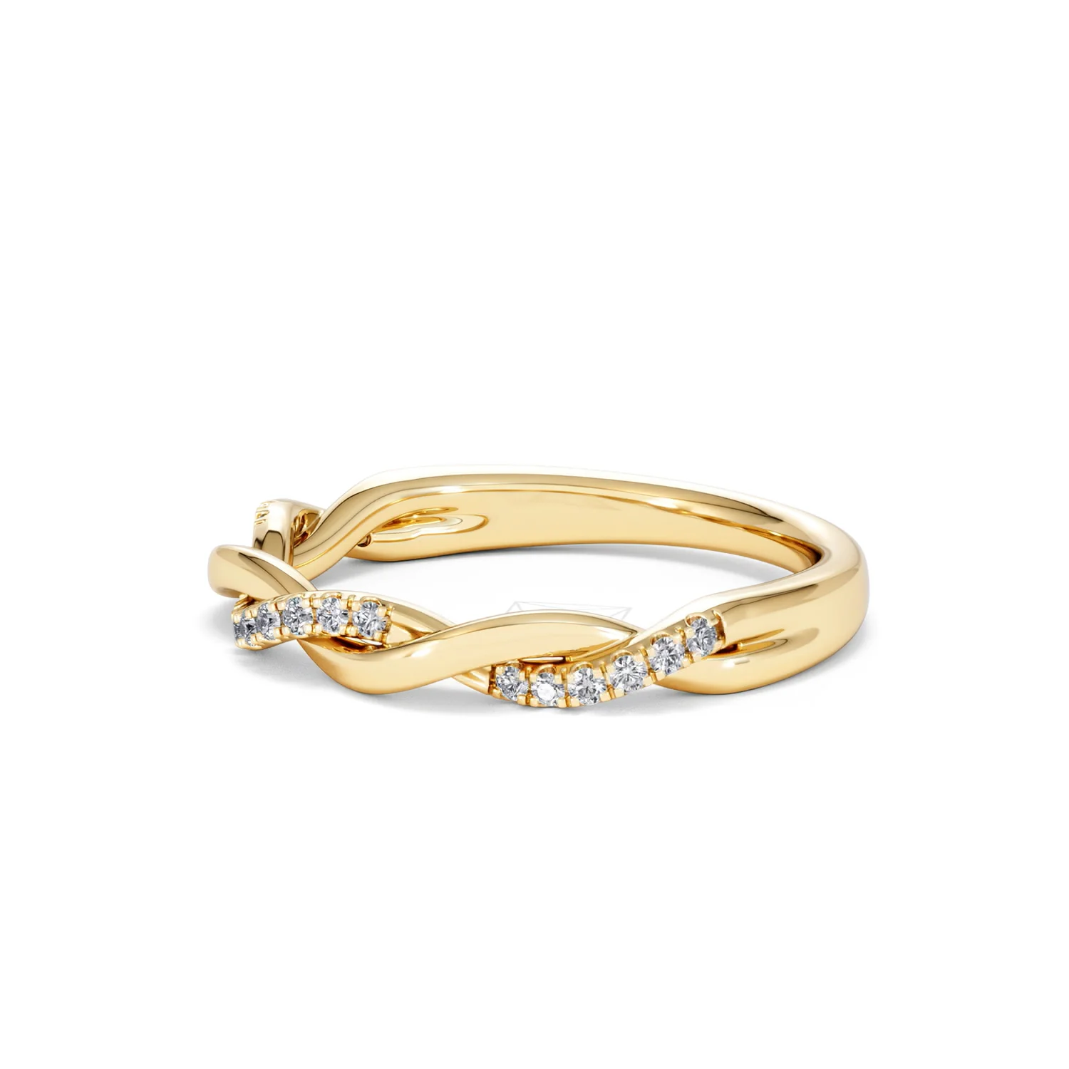 Celia Twist Half Band 0.15ct F/VS Round Cut Lab Diamond Eternity Ring in 18K Gold Vermeil - Image 75
