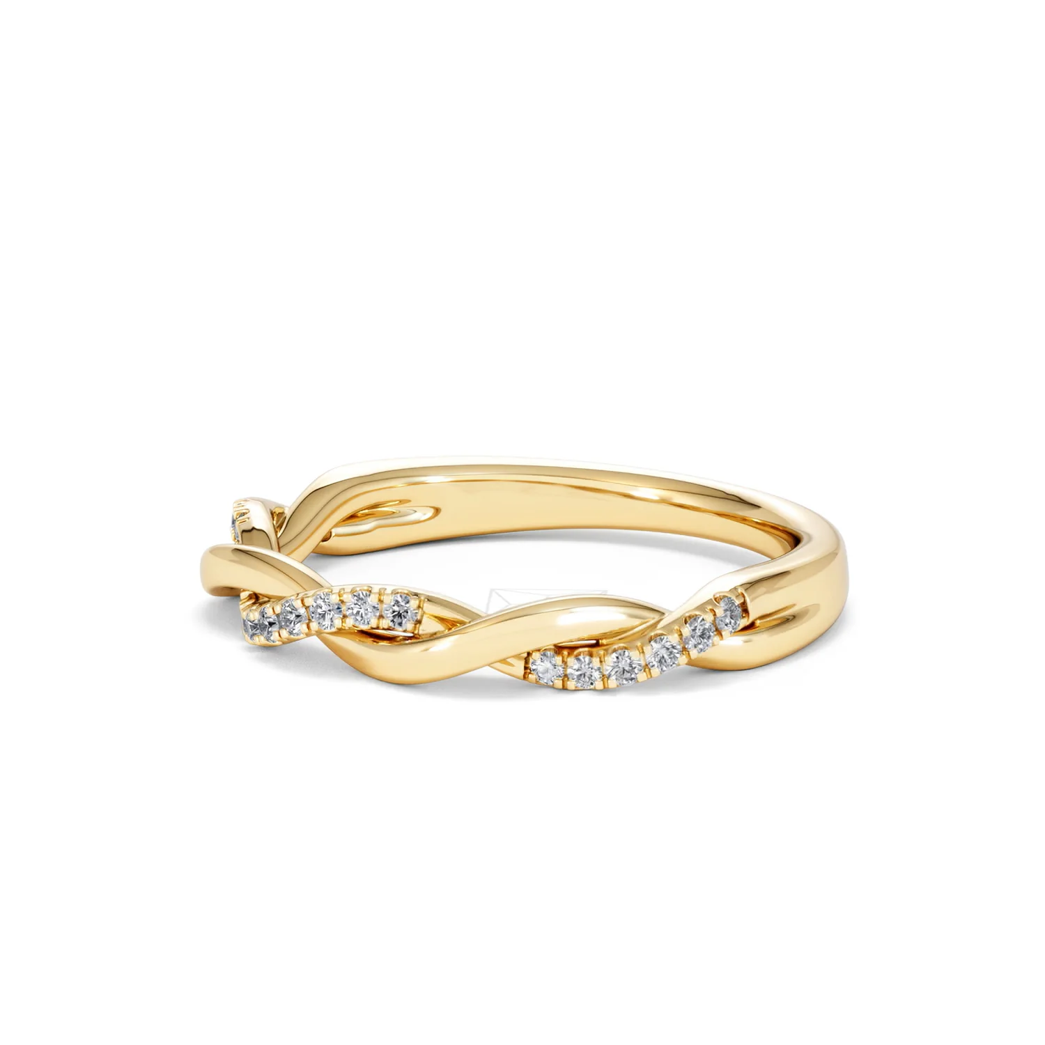 Celia Twist Half Band 0.15ct F/VS Round Cut Lab Diamond Eternity Ring in 18K Gold Vermeil - Image 77
