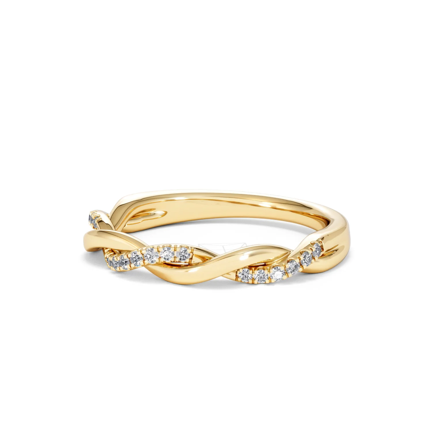 Celia Twist Half Band 0.15ct F/VS Round Cut Lab Diamond Eternity Ring in 18K Gold Vermeil - Image 79