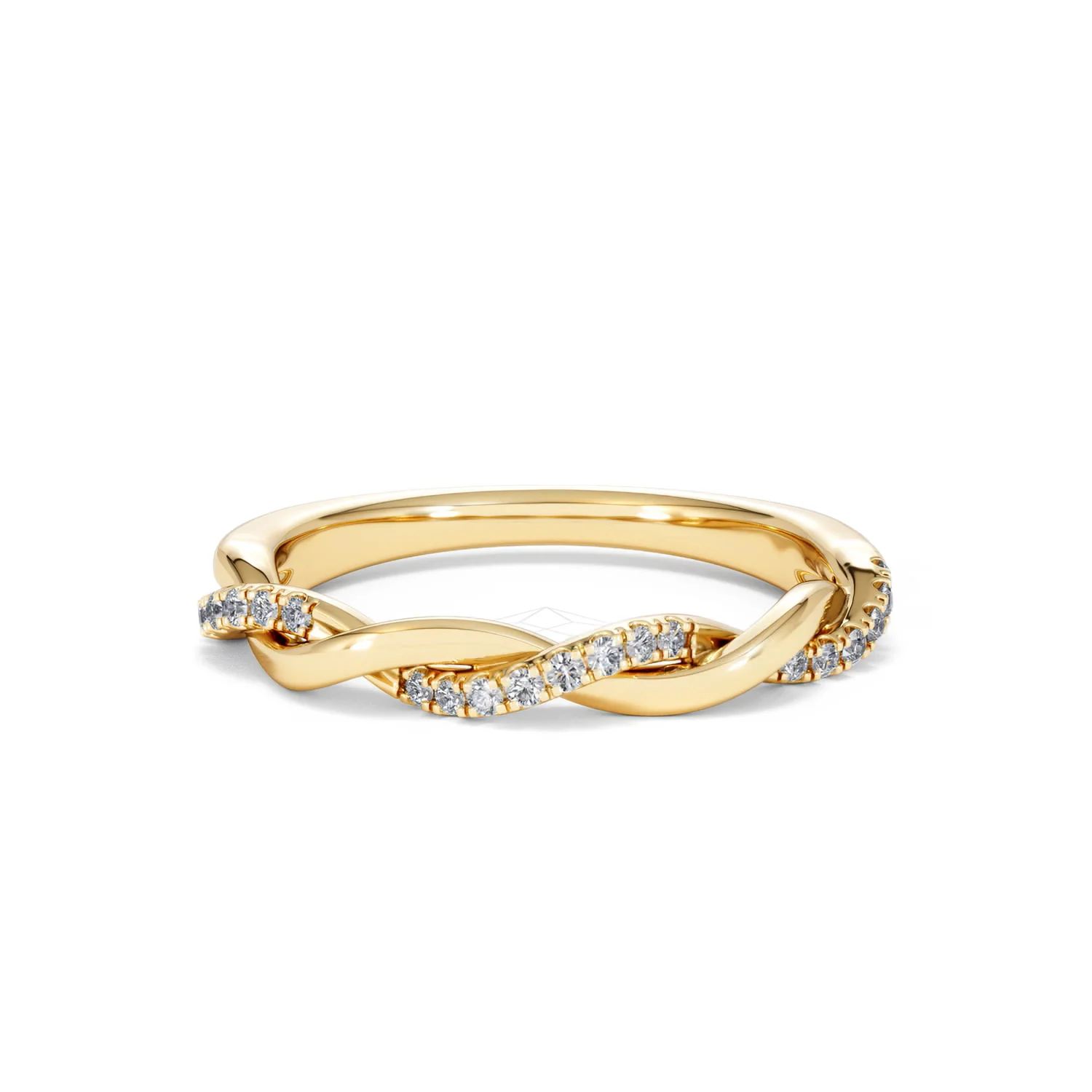 Celia Twist Half Band 0.15ct F/VS Round Cut Lab Diamond Eternity Ring in 18K Gold Vermeil - Image 8