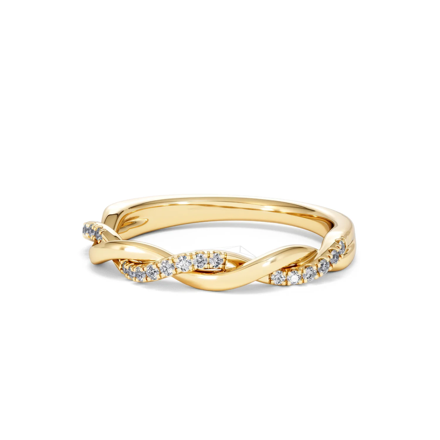 Celia Twist Half Band 0.15ct F/VS Round Cut Lab Diamond Eternity Ring in 18K Gold Vermeil - Image 82