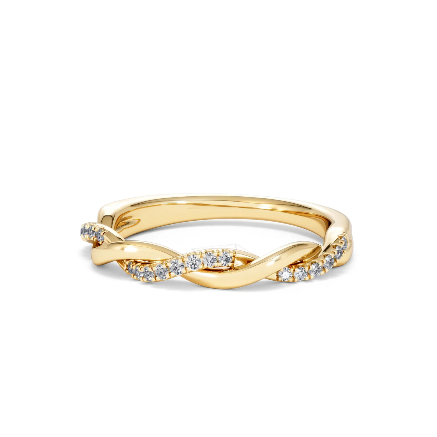 Celia Twist Half Band 0.15ct F/VS Round Cut Lab Diamond Eternity Ring in 18K Gold Vermeil - Image 83