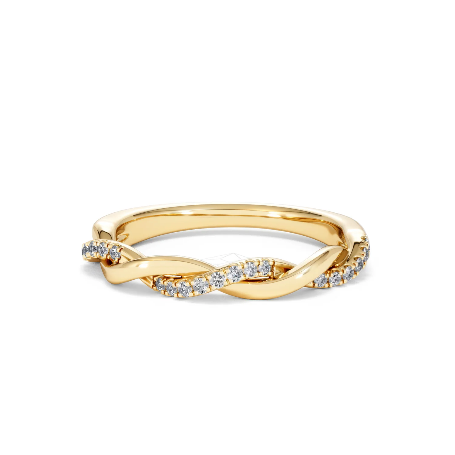 Celia Twist Half Band 0.15ct F/VS Round Cut Lab Diamond Eternity Ring in 18K Gold Vermeil - Image 86