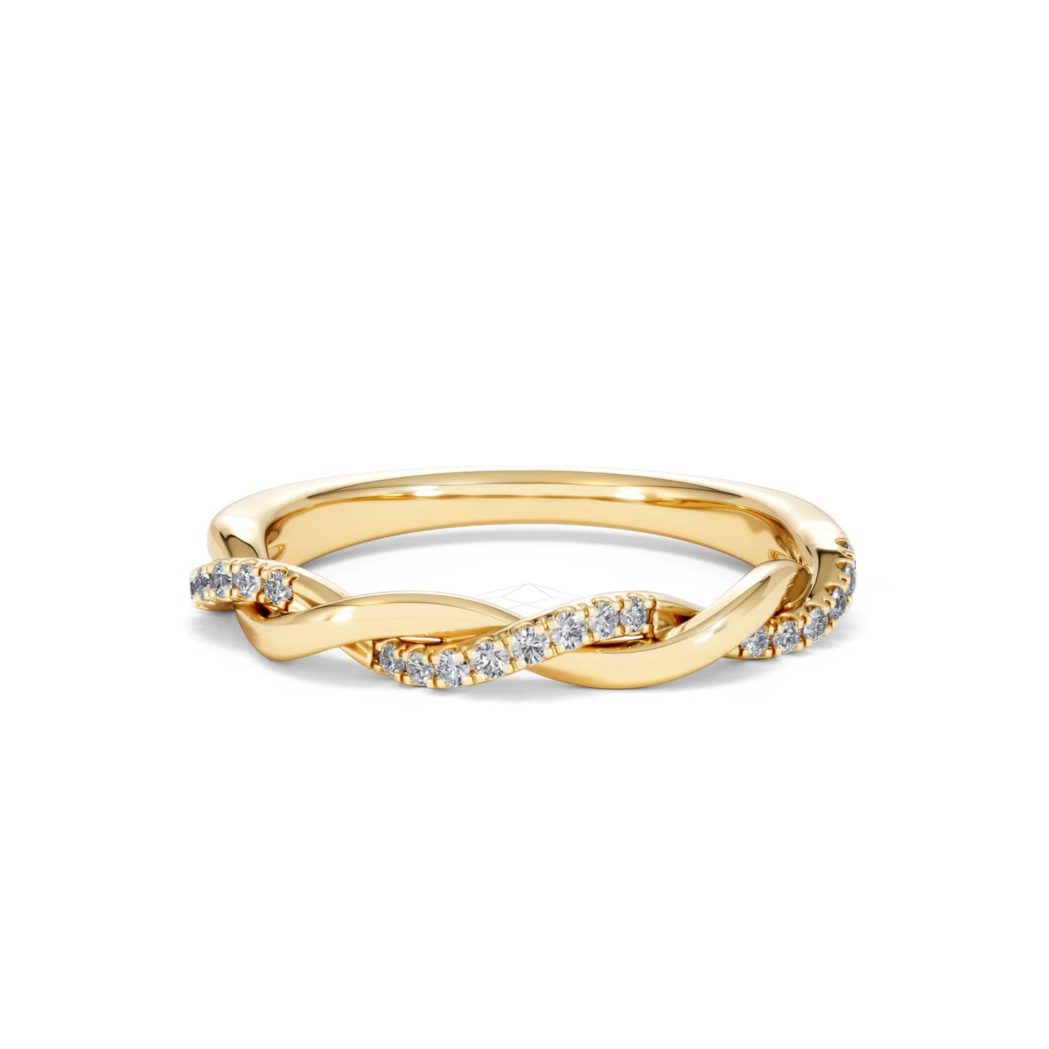 Celia Twist Half Band 0.15ct F/VS Round Cut Lab Diamond Eternity Ring in 18K Gold Vermeil - Image 87