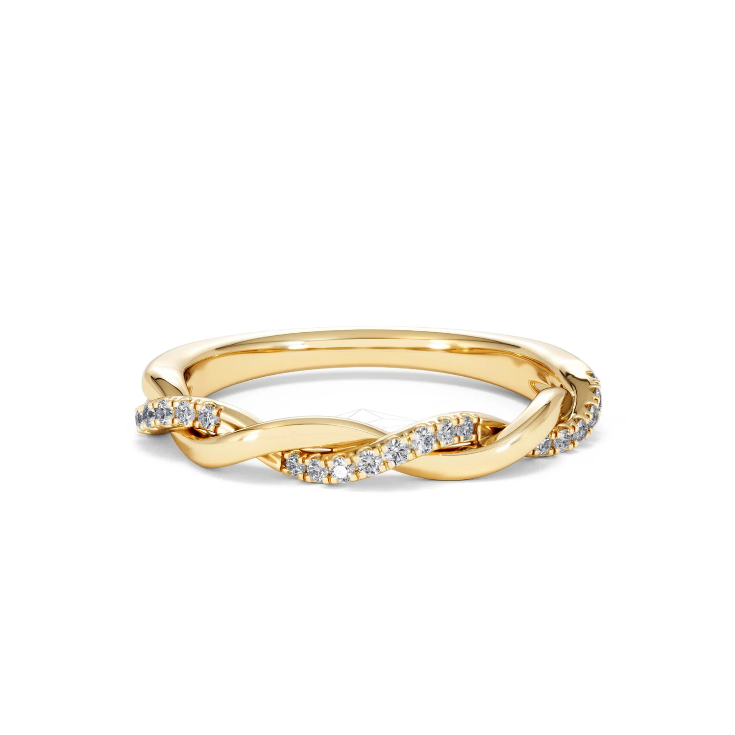 Celia Twist Half Band 0.15ct F/VS Round Cut Lab Diamond Eternity Ring in 18K Gold Vermeil - Image 9