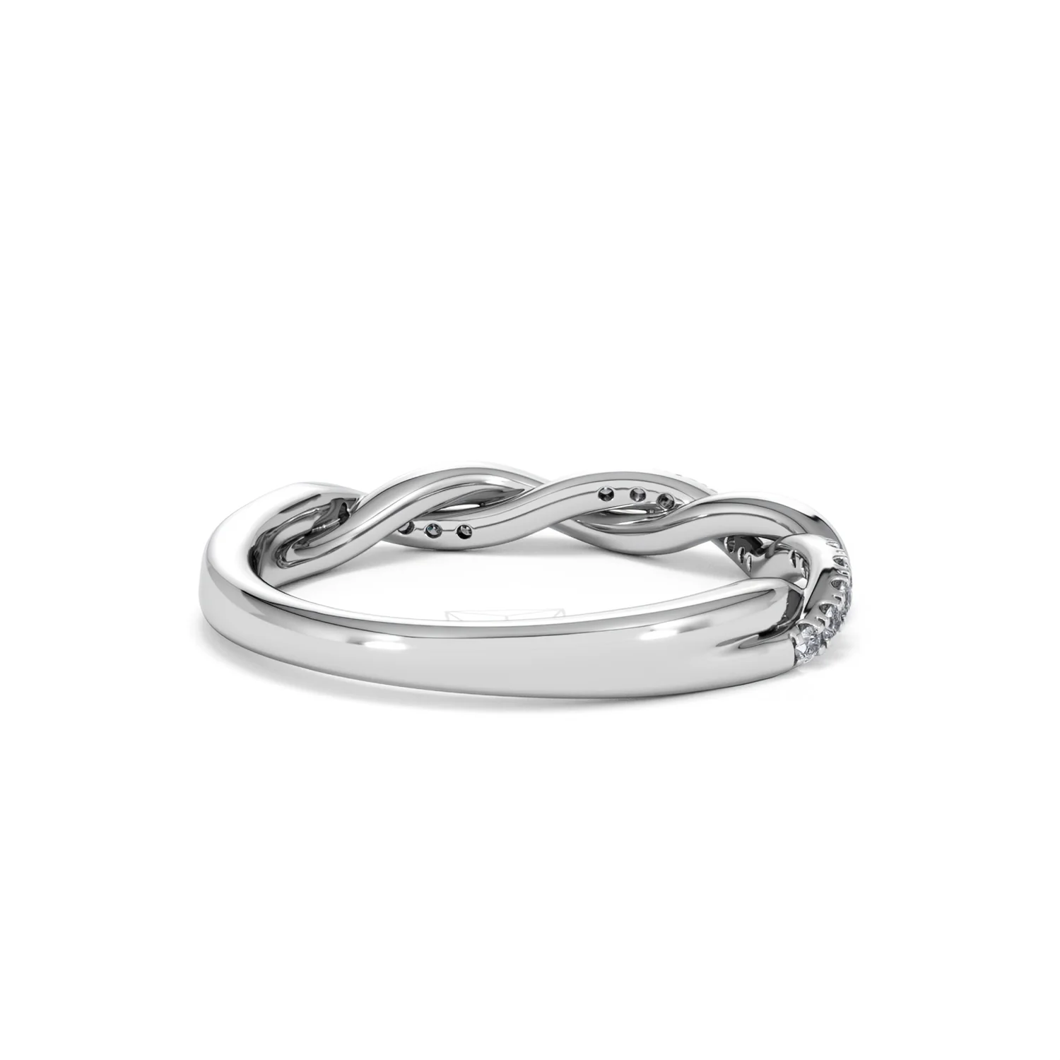 Celia Twist Half Band 0.15ct F/VS Round Cut Lab Diamond Eternity Ring in Silver - Image 40