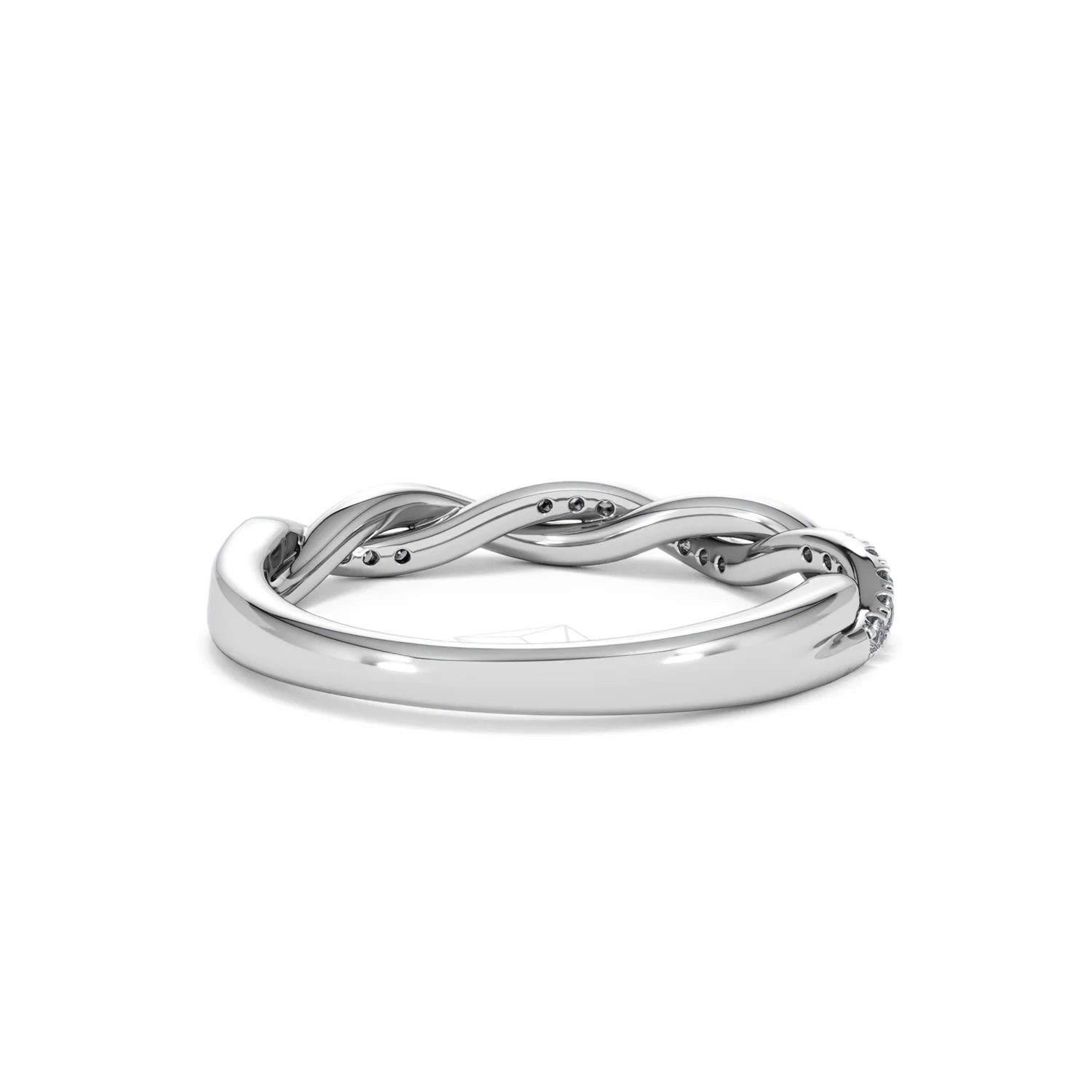 Celia Twist Half Band 0.15ct F/VS Round Cut Lab Diamond Eternity Ring in Silver - Image 44