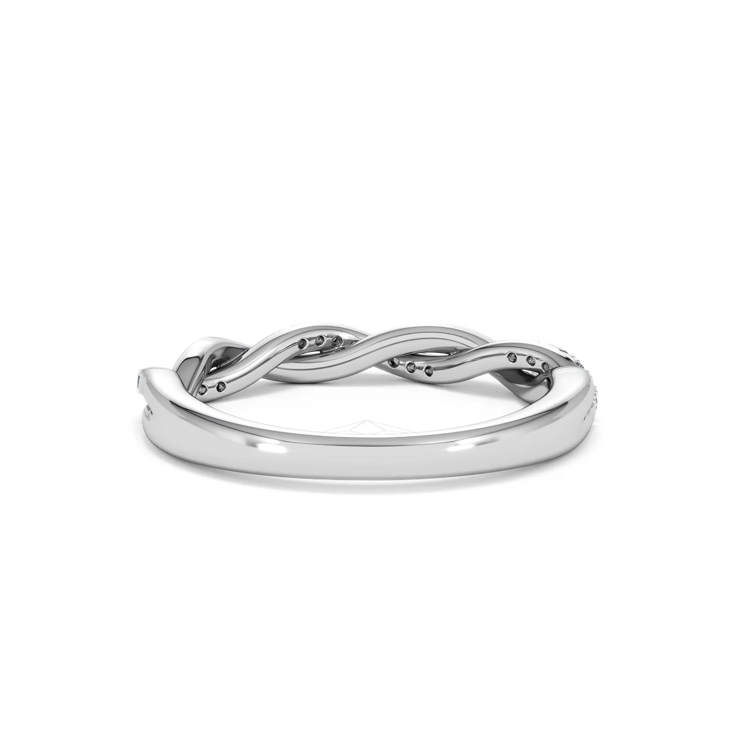 Celia Twist Half Band 0.15ct F/VS Round Cut Lab Diamond Eternity Ring in Silver - Image 49