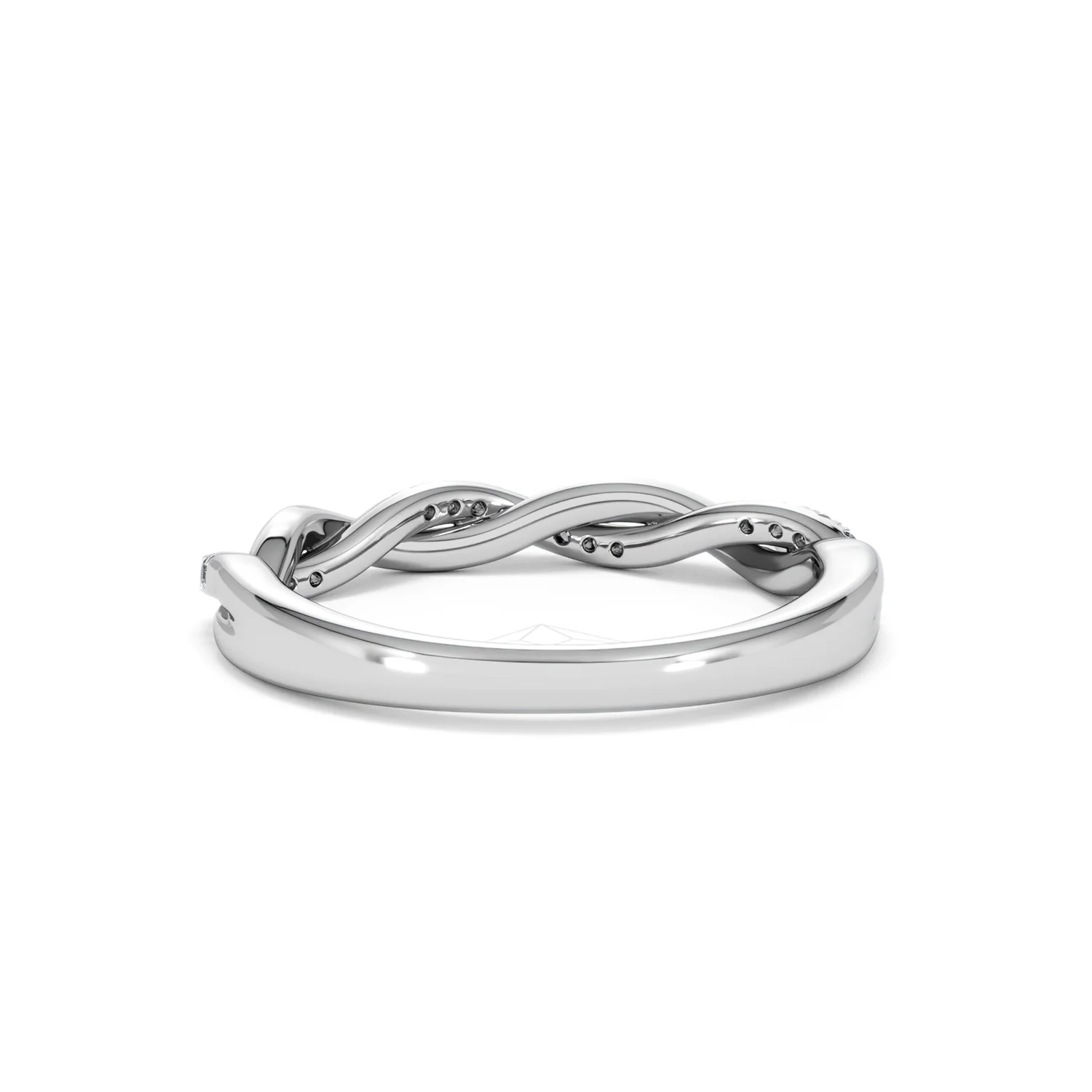 Celia Twist Half Band 0.15ct F/VS Round Cut Lab Diamond Eternity Ring in Silver - Image 50