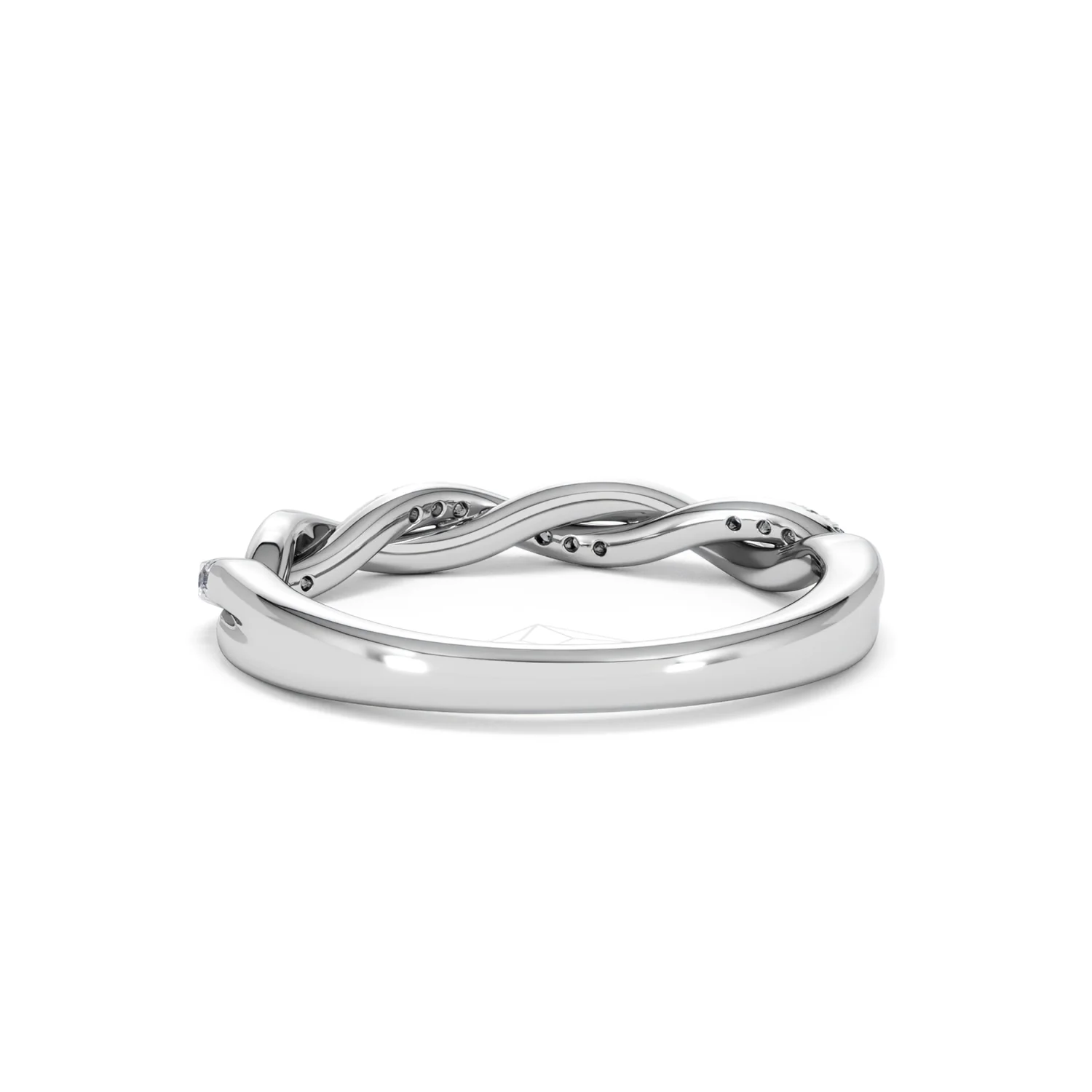 Celia Twist Half Band 0.15ct F/VS Round Cut Lab Diamond Eternity Ring in Silver - Image 51