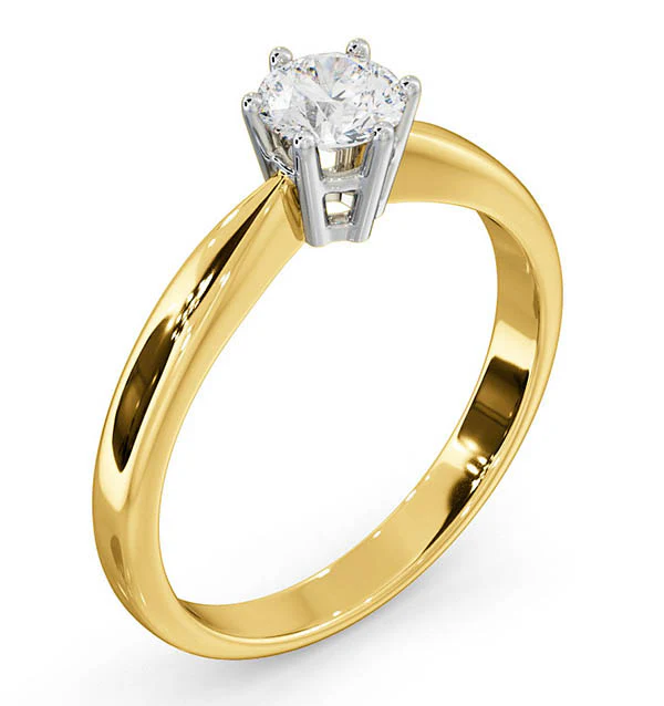 Certified 0.50CT Chloe High 18K Gold Engagement Ring G/SI1 - Image 2
