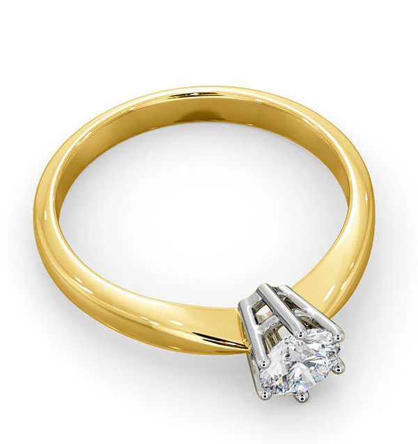 Certified 0.50CT Chloe High 18K Gold Engagement Ring G/SI1 - Image 4