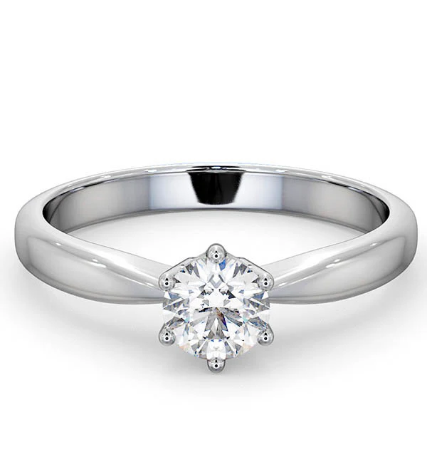 Certified 0.50CT Chloe High Platinum Engagement Ring G/SI1 - Image 3