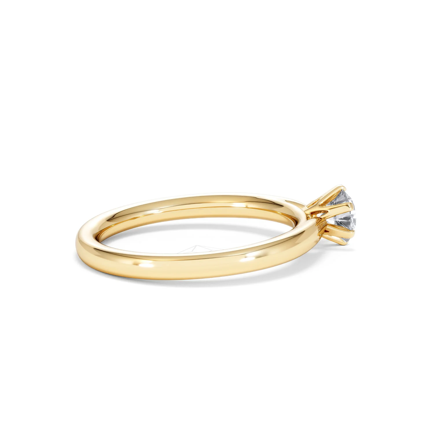 Certified 0.50CT Chloe Low 18K Gold Engagement Ring E/VS2 - Image 31